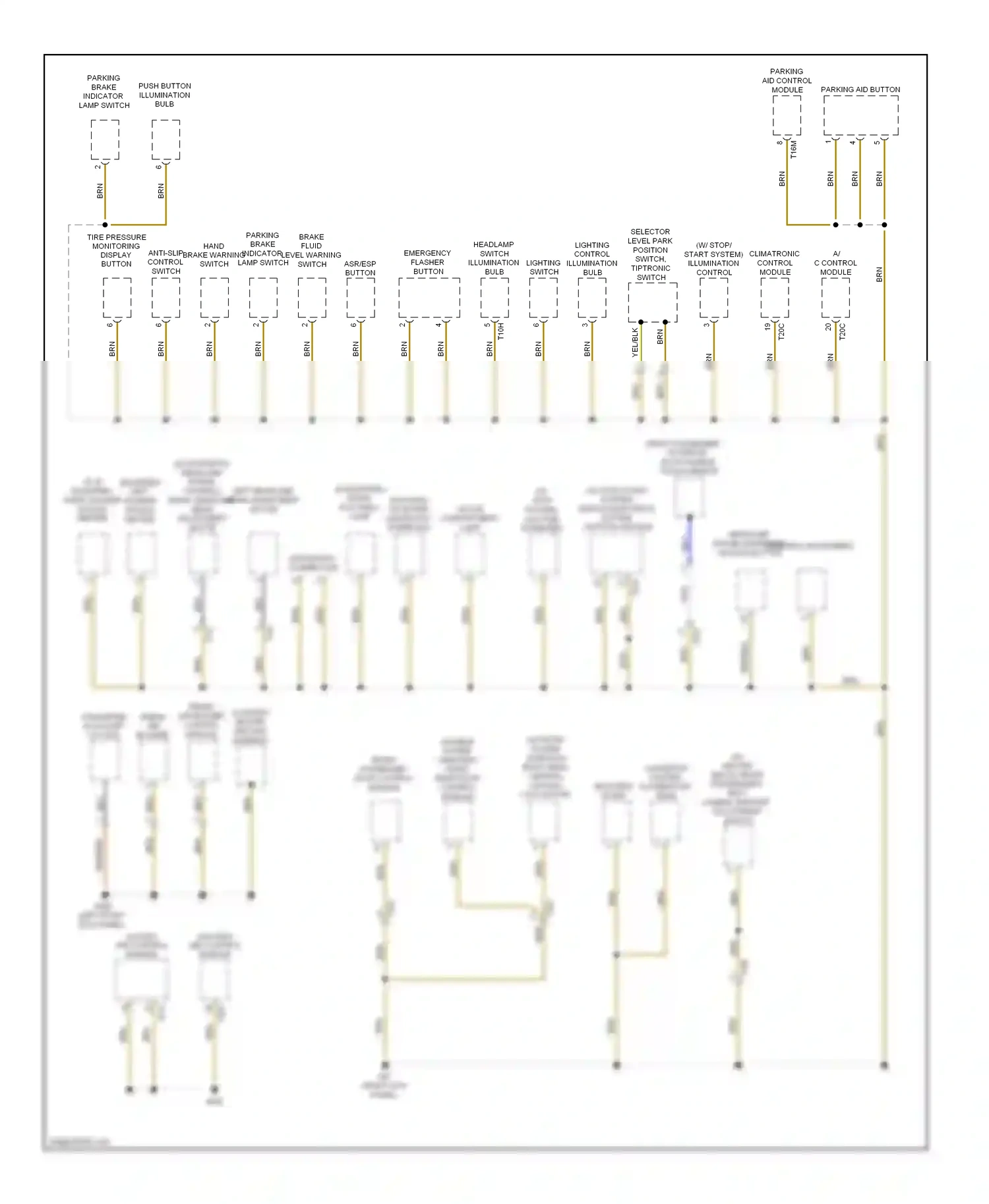 Volkswagen Golf Mk6 (2008-2012) (left front kick panel) (w/ esp) abs control module wiring diagram  (1 of 1)