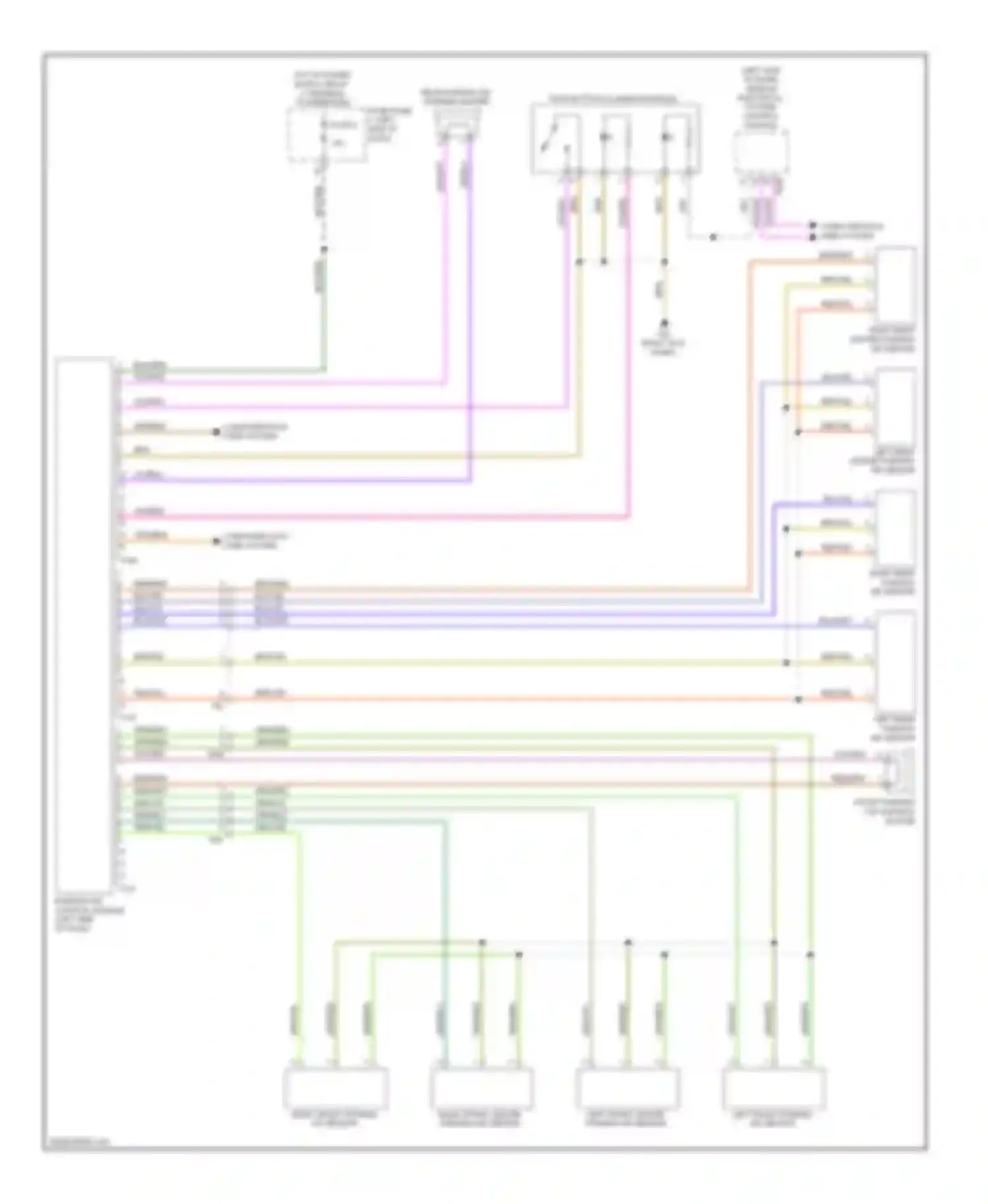 Wiring diagram left front parking aid sensor for Volkswagen Golf Mk6 (2008-2012) (1 of 1)