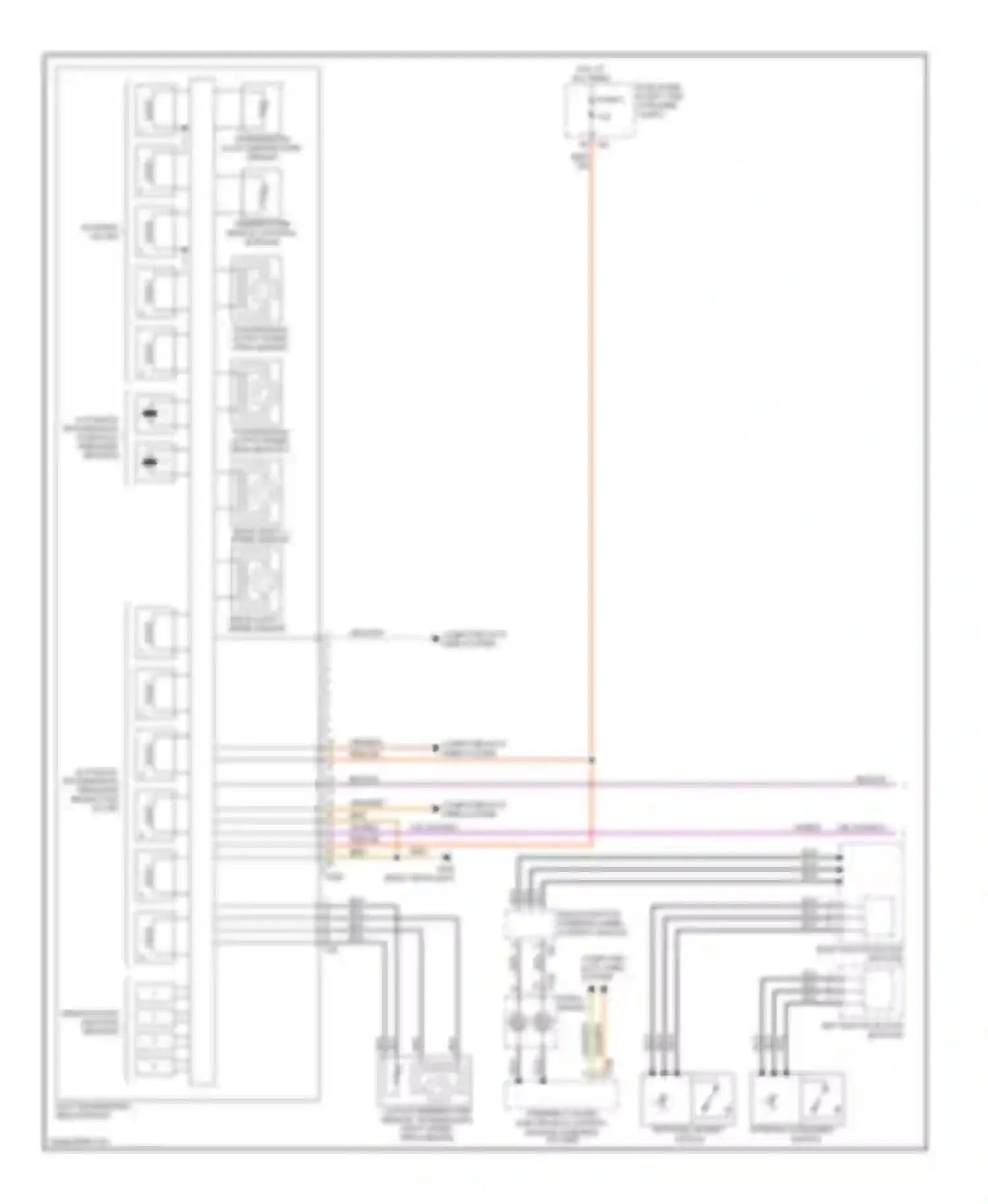 Wiring diagram left multi-function buttons for Volkswagen Golf Mk6 (2008-2012) (2 of 4)