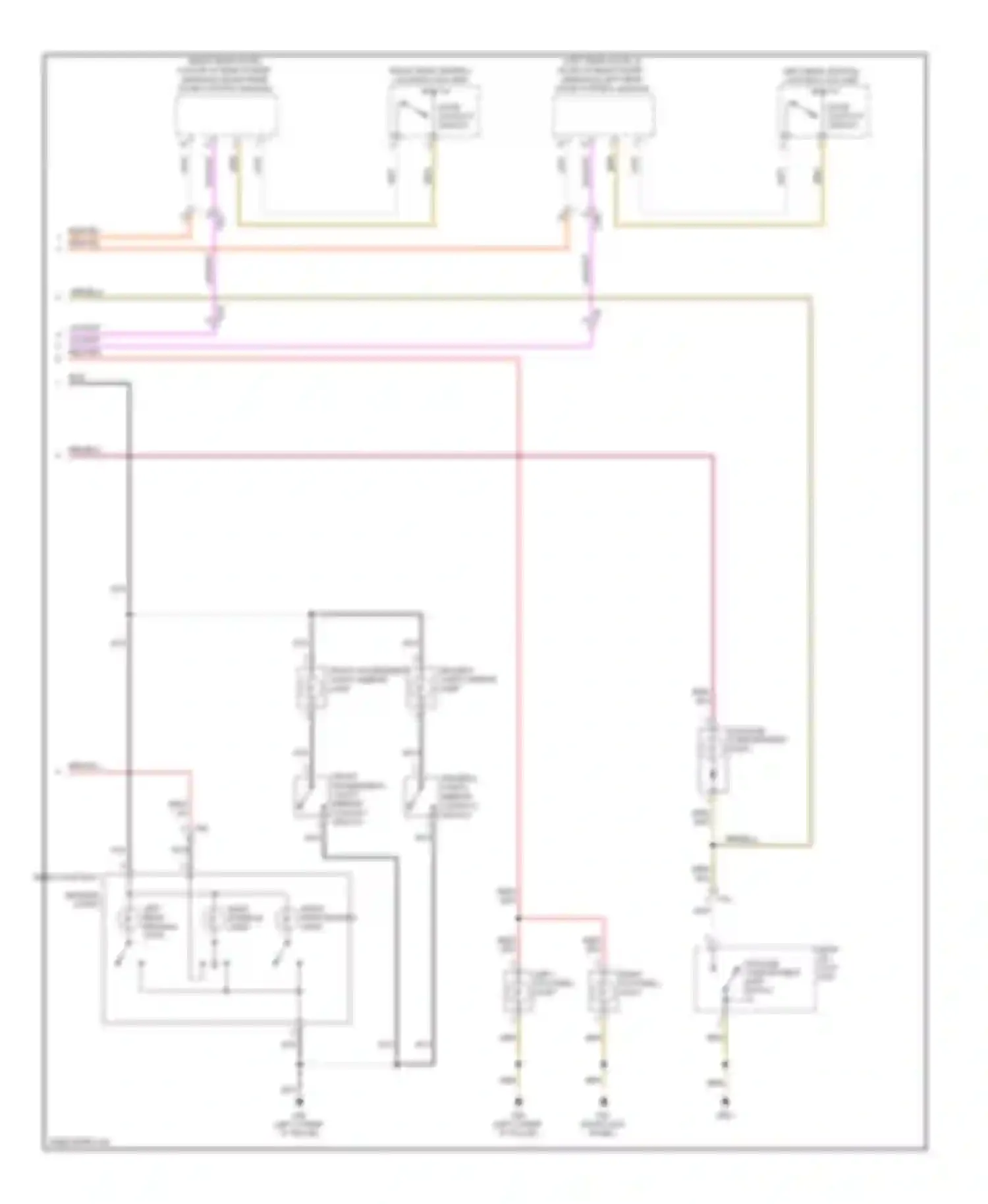 Wiring diagram left rear central locking lock unit for Volkswagen Golf Mk6 (2008-2012) (1 of 4)