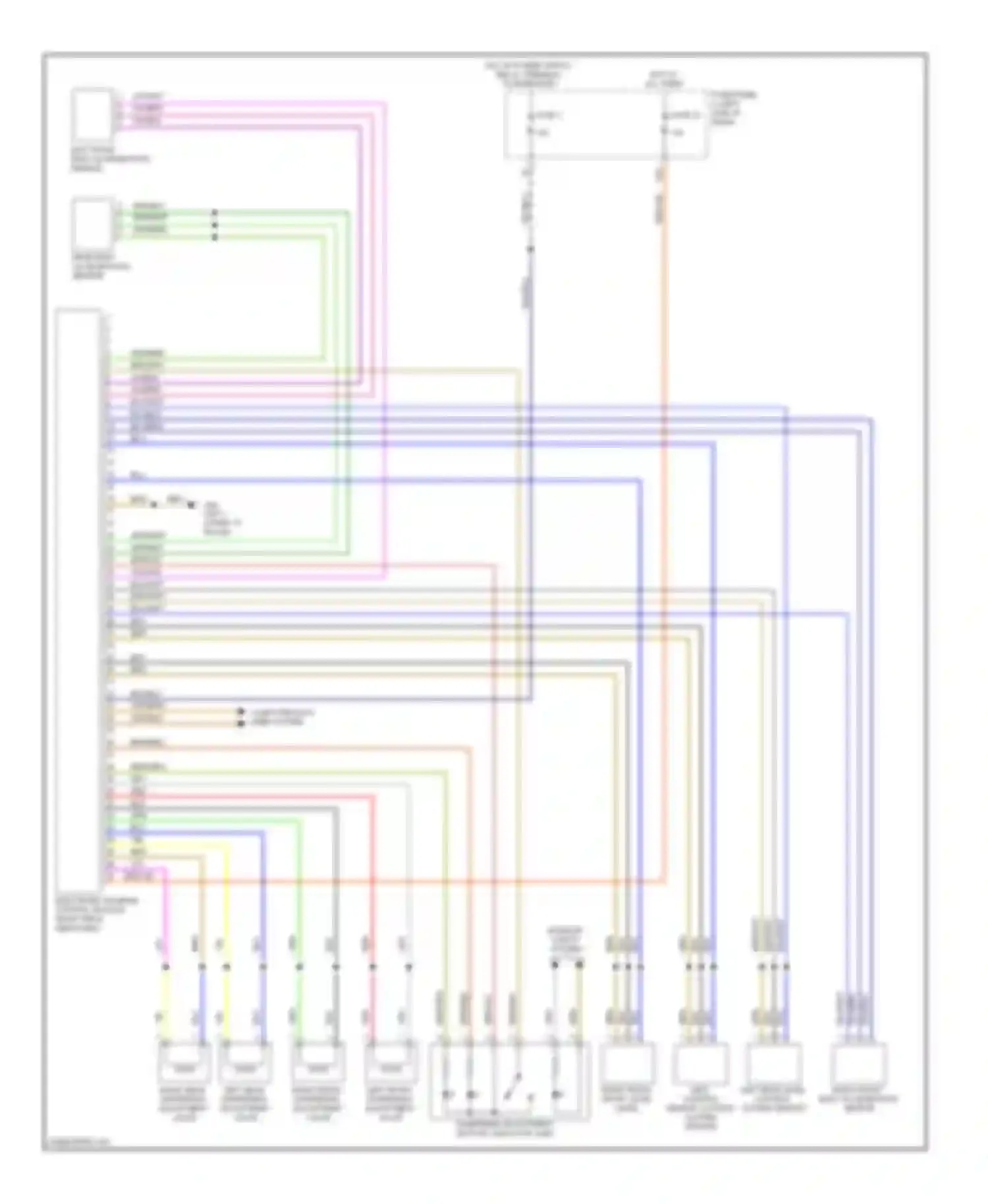 Wiring diagram left rear level control system sensor for Volkswagen Golf Mk6 (2008-2012) (1 of 3)