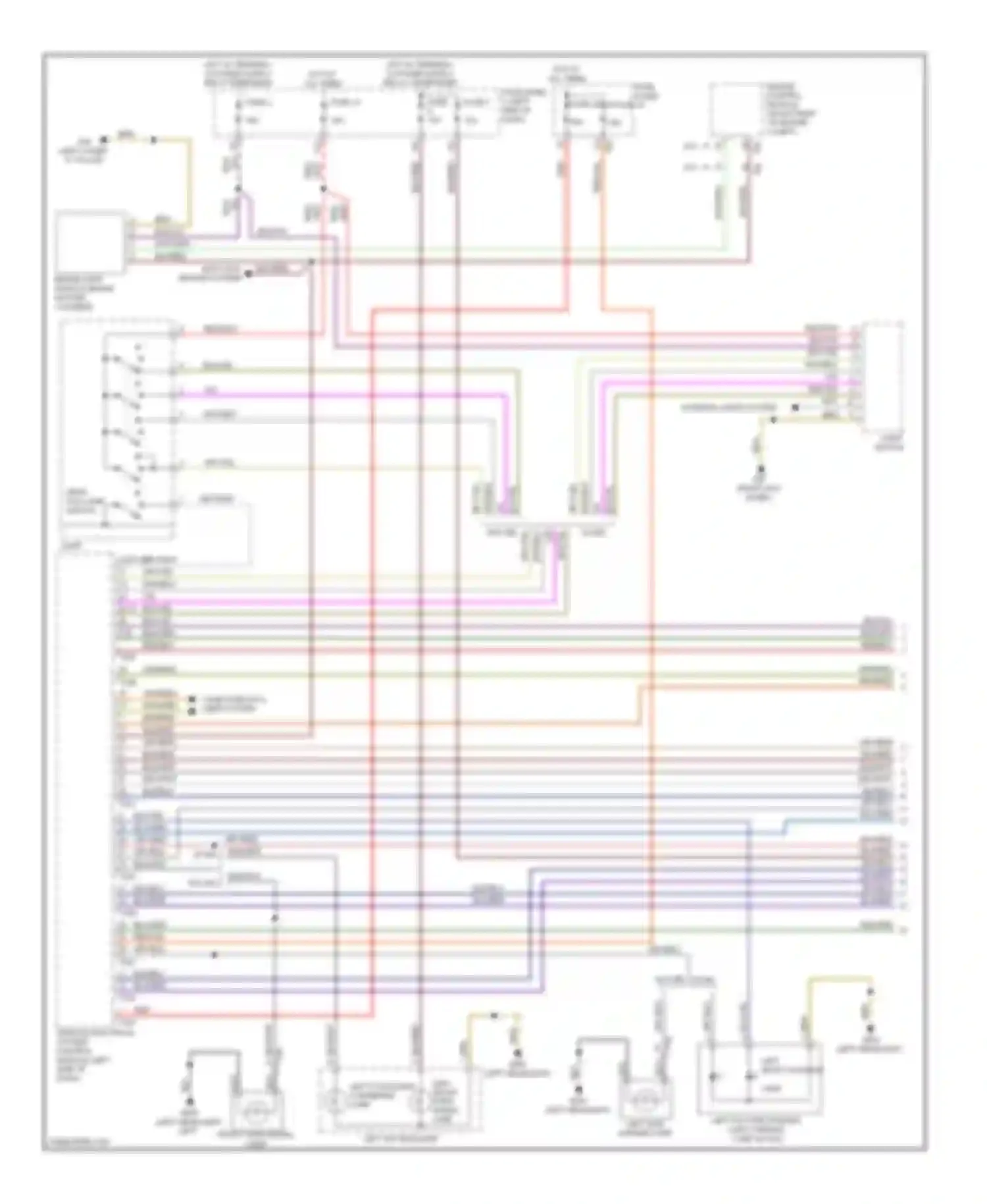 Wiring diagram left side marker lamp for Volkswagen Golf Mk6 (2008-2012) (1 of 2)