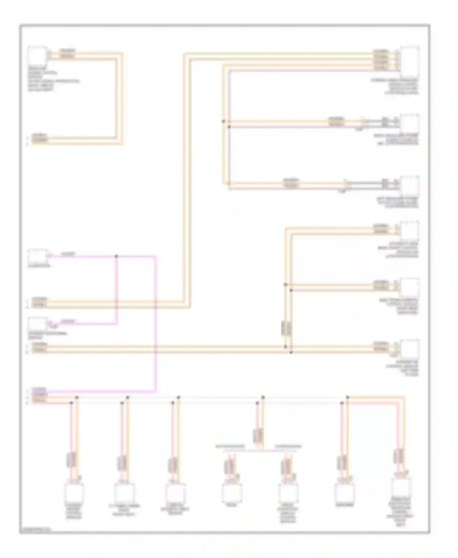 Wiring diagram radio/ navigation display control module for Volkswagen Golf Mk6 (2008-2012) (1 of 2)