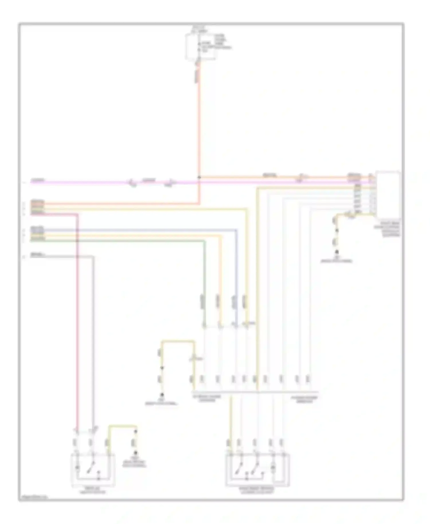 Wiring diagram right rear central locking lock unit for Volkswagen Golf Mk6 (2008-2012) (2 of 4)