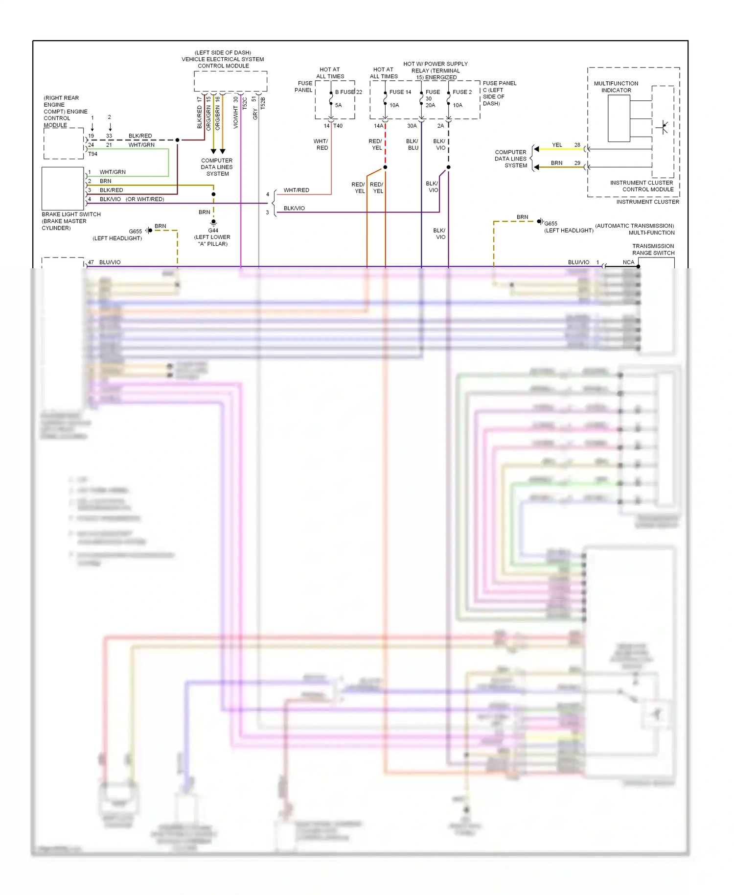 Volkswagen Golf Mk6 (2008-2012) steering column electronics control module (steering column) wiring diagram  (5 of 5)