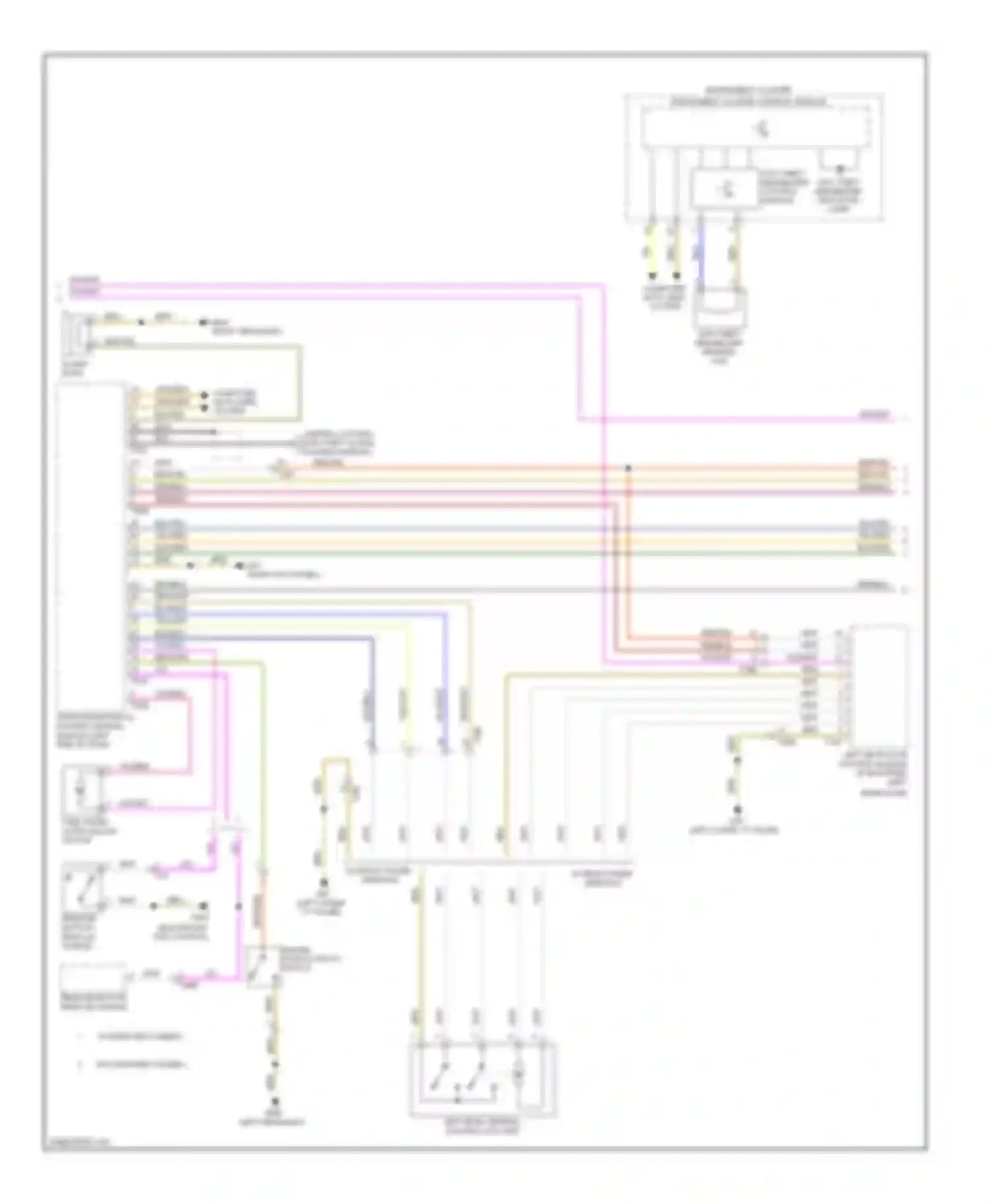 Wiring diagram w/ front power windows for Volkswagen Golf Mk6 (2008-2012) (1 of 4)