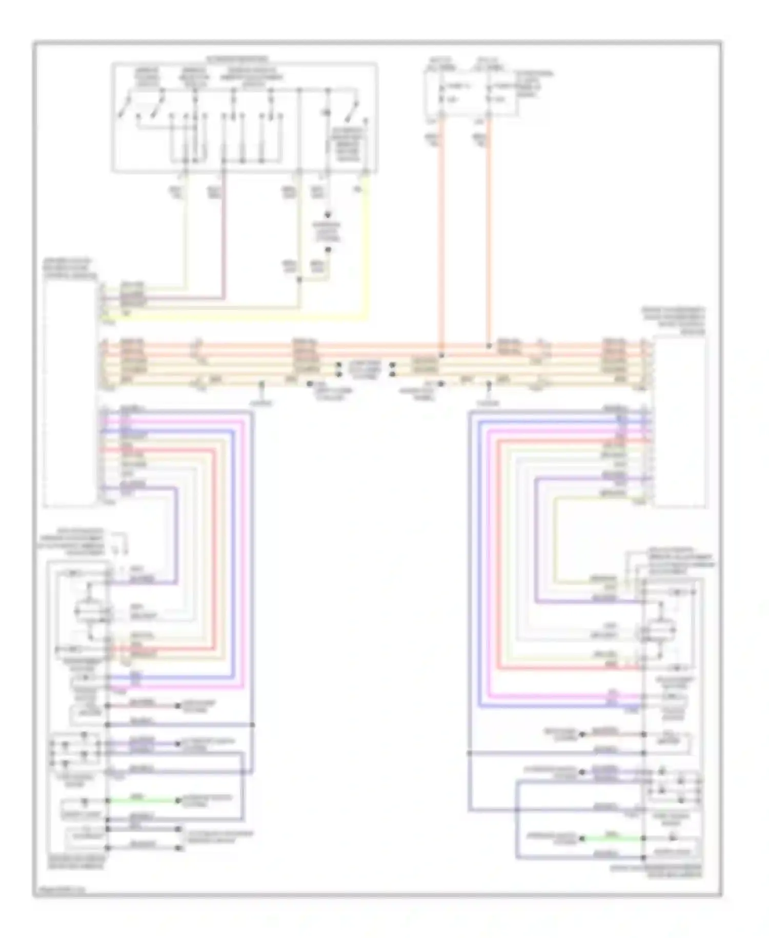 Wiring diagram w/o automatic mirror adjustment w/ automatic mirror adjustment for Volkswagen Golf Mk6 (2008-2012) (1 of 1)