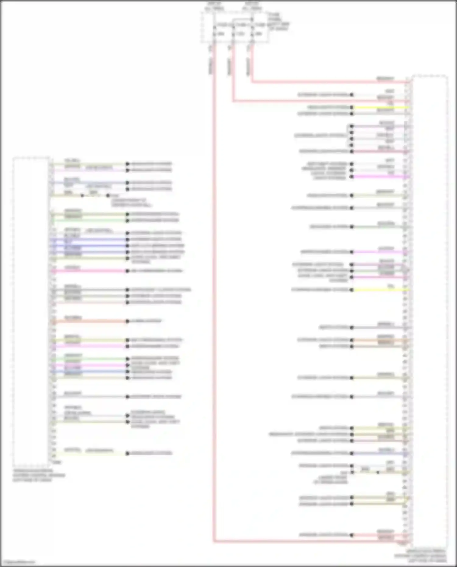 Golf Volkswagen Mk7 facelift (2017-2021): Vehicle electrical system control module circuit (1 of 2)