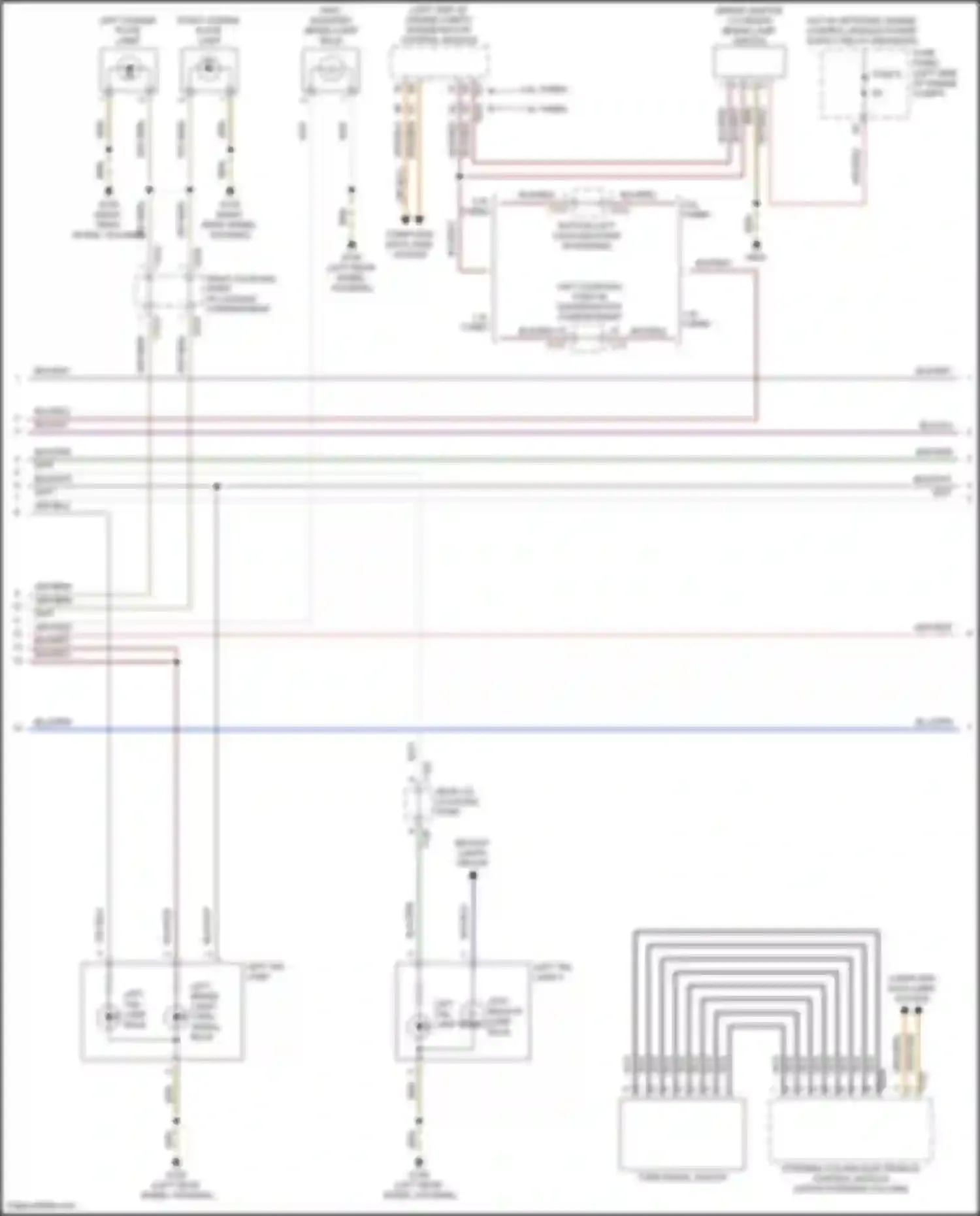 Golf Volkswagen Mk7 facelift (2017-2021): Exterior lamps circuit (2 of 3)