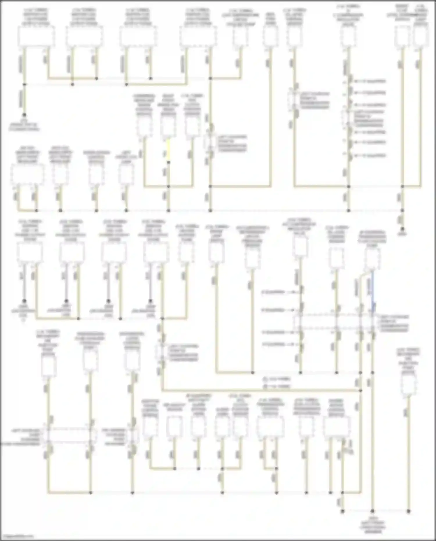 Golf Volkswagen Mk7 facelift (2017-2021): Ground distribution circuit (1 of 5)