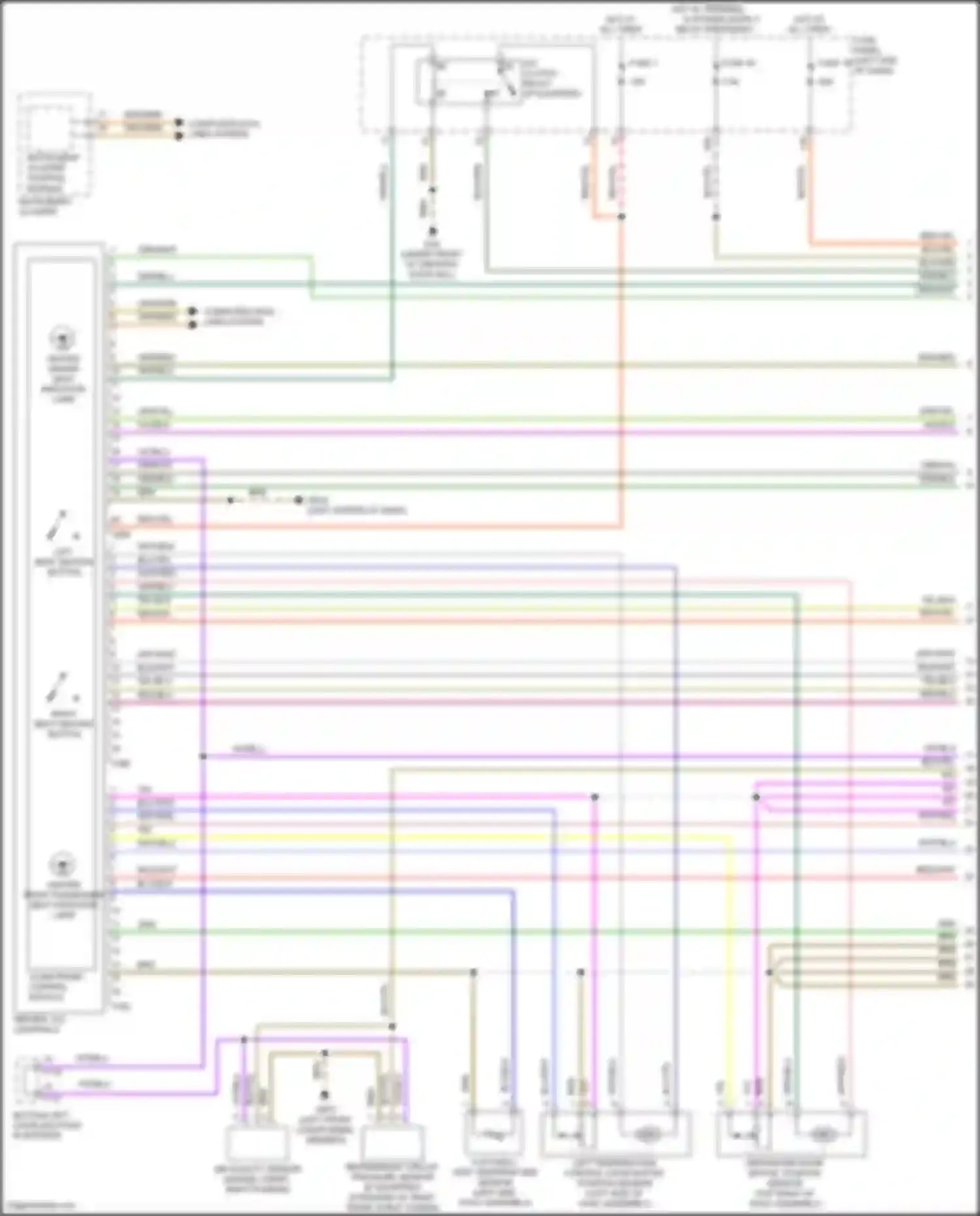 Wiring diagram bottom left coupling point in interior for Volkswagen Golf Mk7 facelift (2017-2021) (2 of 33)