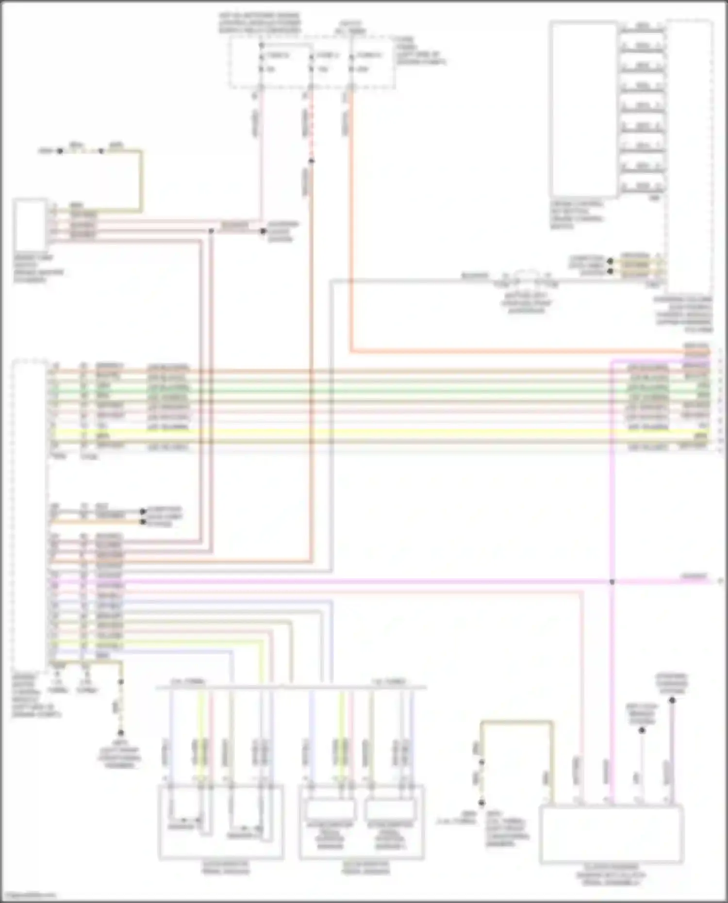 Wiring diagram bottom left coupling point in interior for Volkswagen Golf Mk7 facelift (2017-2021) (16 of 33)