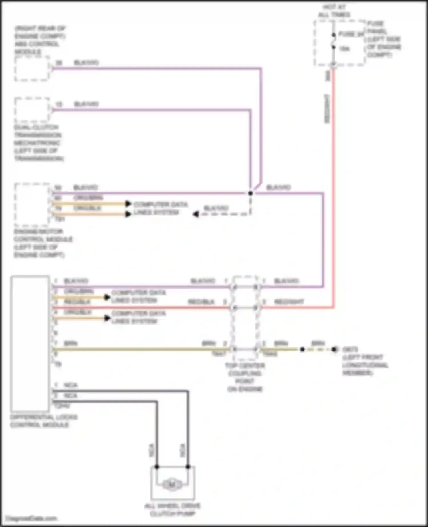 Wiring diagram computer data lines system for Volkswagen Golf Mk7 facelift (2017-2021) (25 of 72)