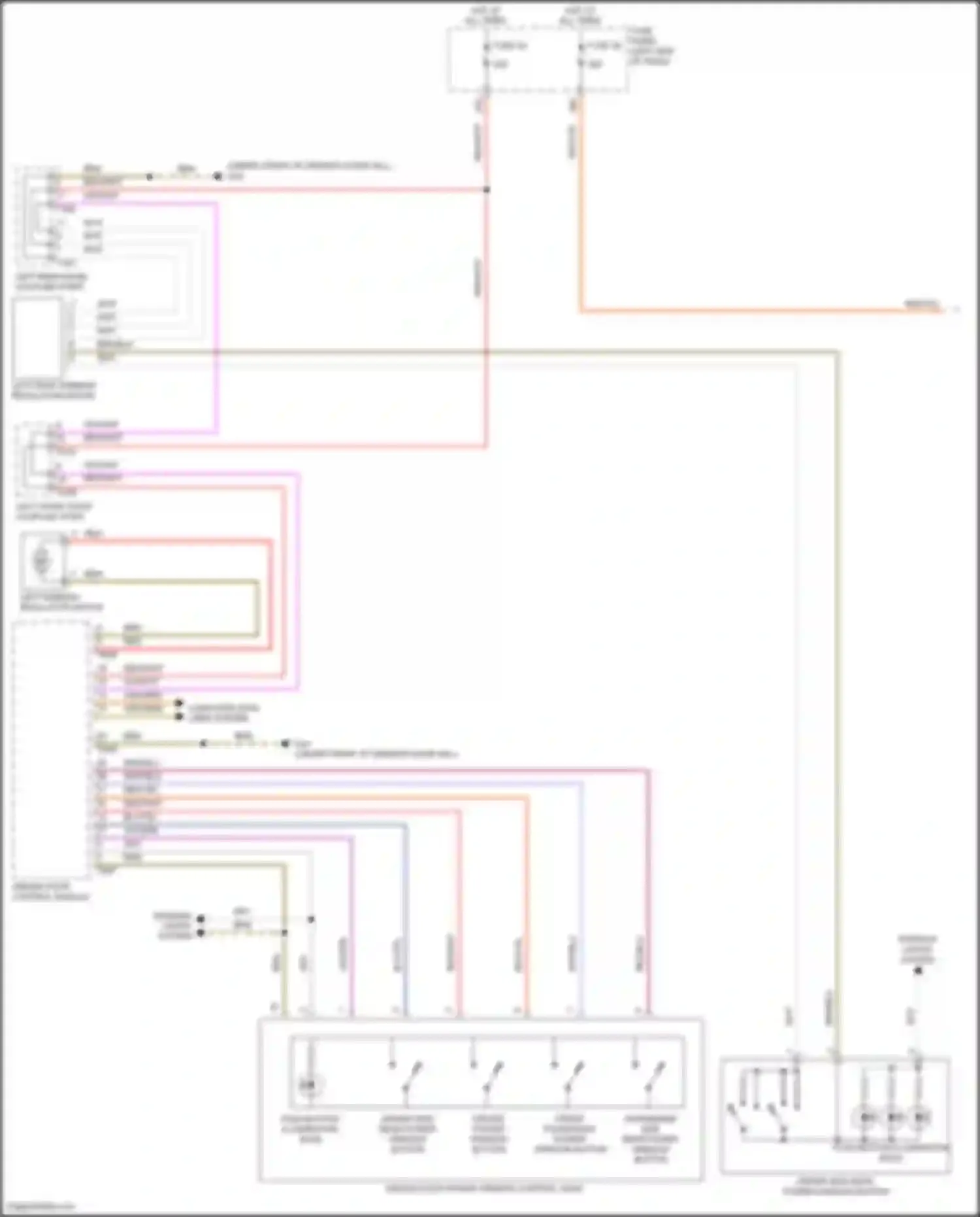 Wiring diagram driver door control module for Volkswagen Golf Mk7 facelift (2017-2021) (9 of 12)