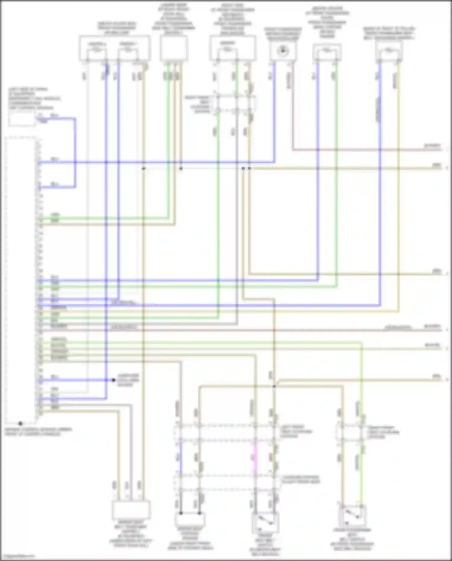 Wiring diagram driver seat position sensor for Volkswagen Golf Mk7 facelift (2017-2021) (1 of 2)