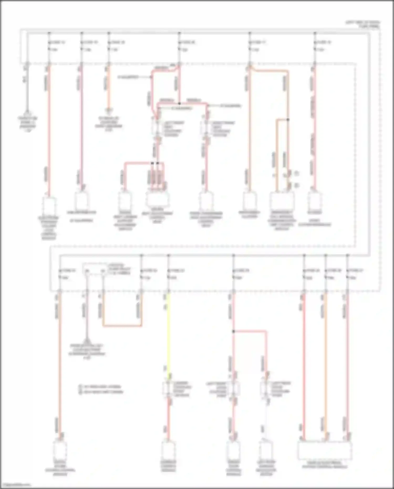 Wiring diagram emergency call module, communication unit control module for Volkswagen Golf Mk7 facelift (2017-2021) (5 of 6)
