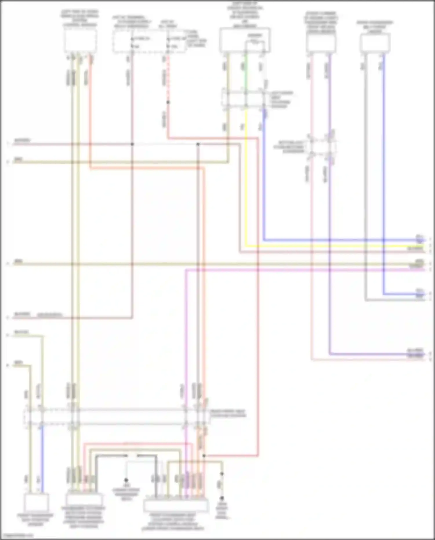 Wiring diagram front passenger seat position sensor for Volkswagen Golf Mk7 facelift (2017-2021) (1 of 2)