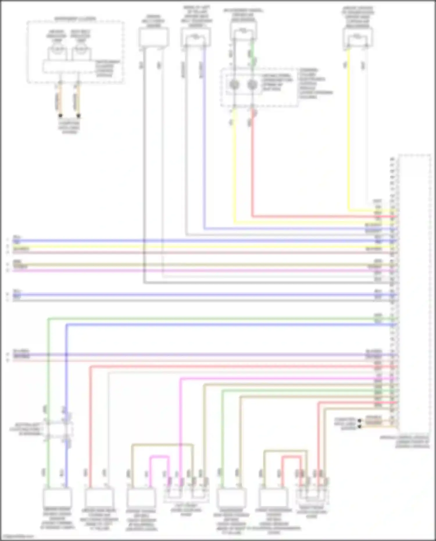 Wiring diagram front passenger thorax air bag crash sensor for Volkswagen Golf Mk7 facelift (2017-2021) (1 of 1)