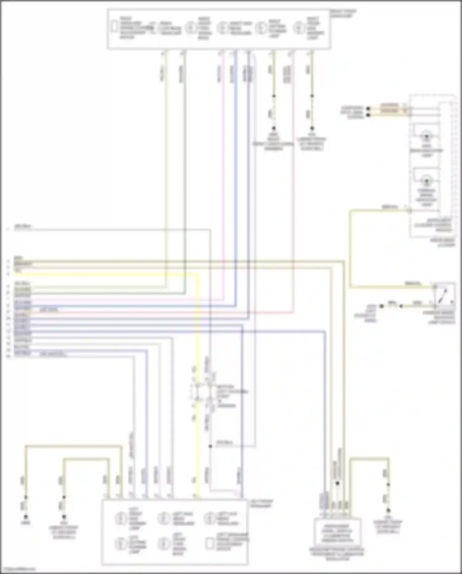 Wiring diagram headlamp range control, instrument illumination regulator for Volkswagen Golf Mk7 facelift (2017-2021) (3 of 5)