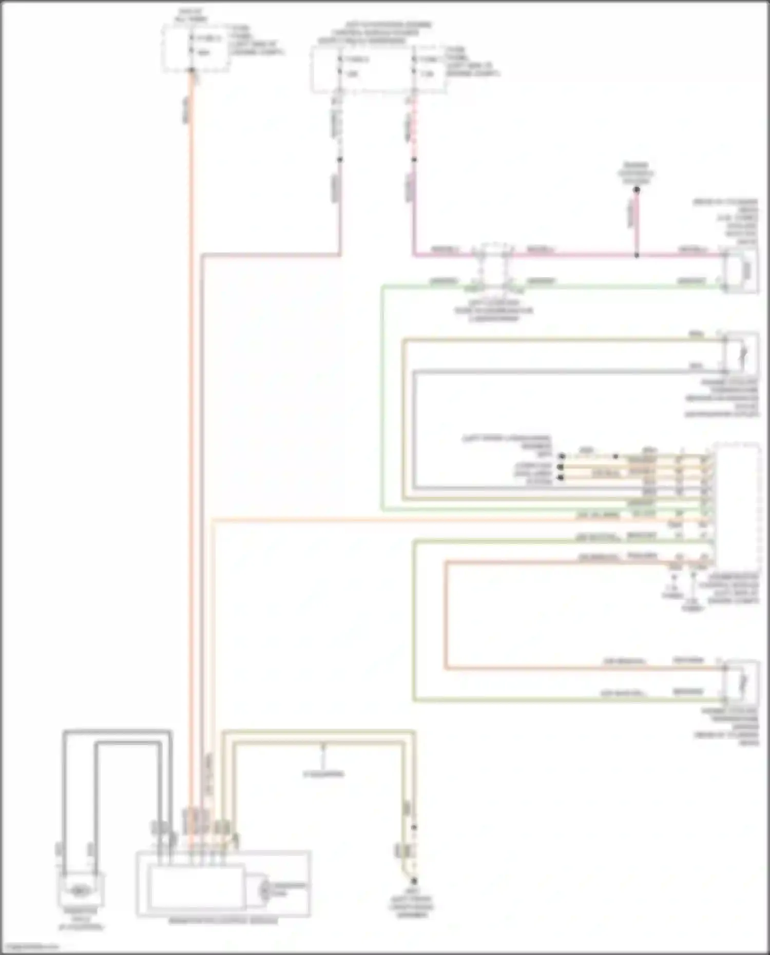 Wiring diagram left coupling point in engine/motor compartment for Volkswagen Golf Mk7 facelift (2017-2021) (3 of 17)