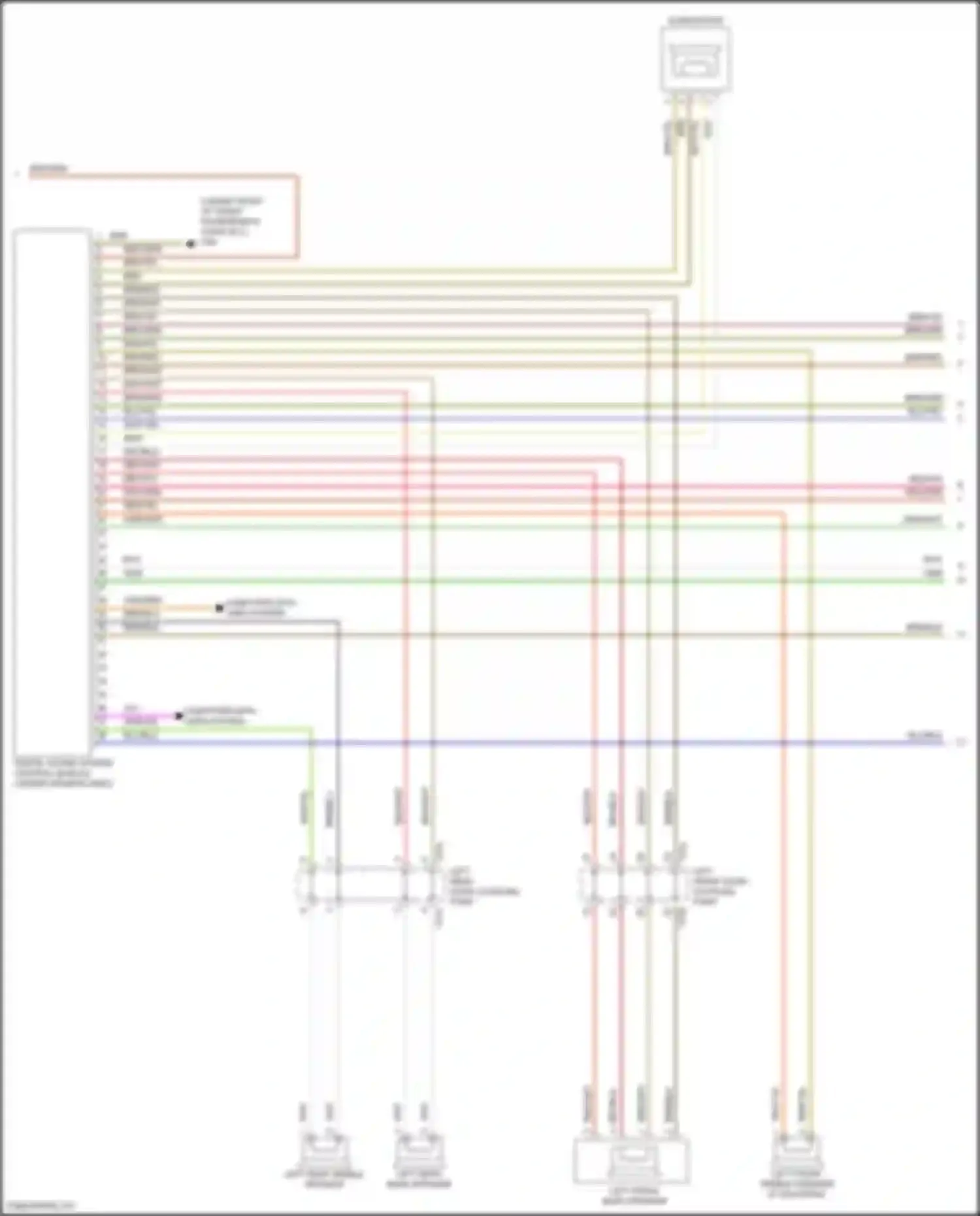 Wiring diagram left front door coupling point for Volkswagen Golf Mk7 facelift (2017-2021) (5 of 18)