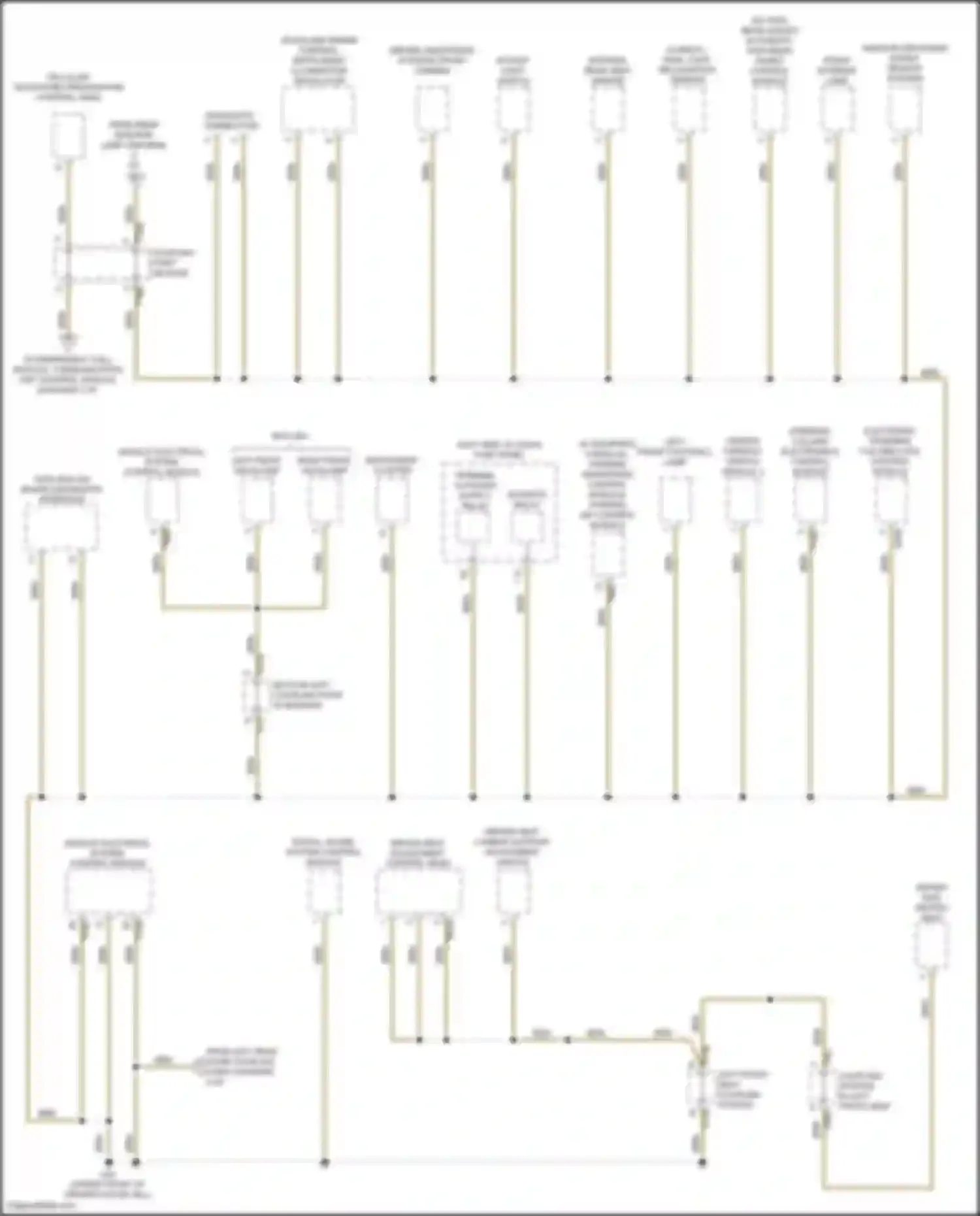 Wiring diagram parallel parking assistance control module/ parking aid control module for Volkswagen Golf Mk7 facelift (2017-2021) (2 of 4)