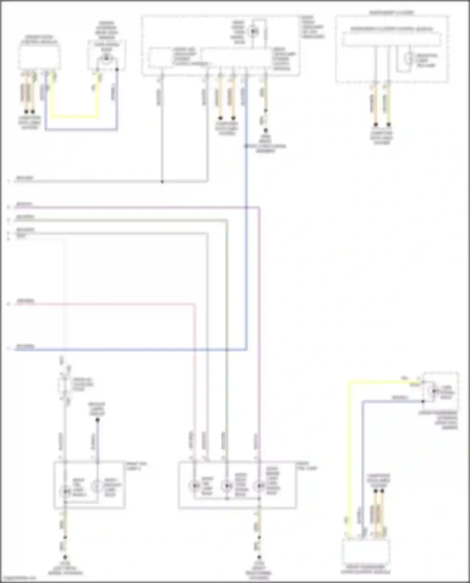 Wiring diagram right backup lamp bulb for Volkswagen Golf Mk7 facelift (2017-2021) (2 of 2)