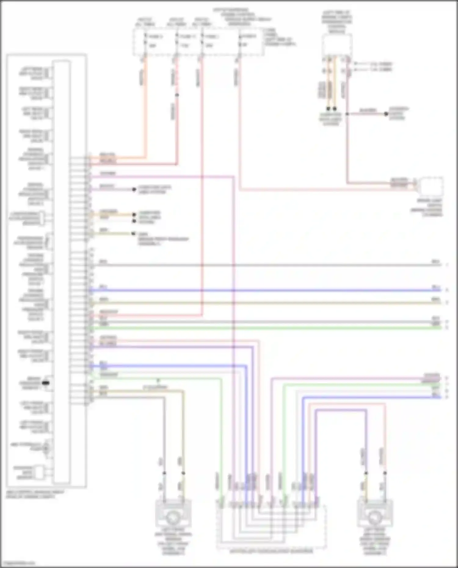 Wiring diagram rotation rate sensor for Volkswagen Golf Mk7 facelift (2017-2021) (2 of 2)