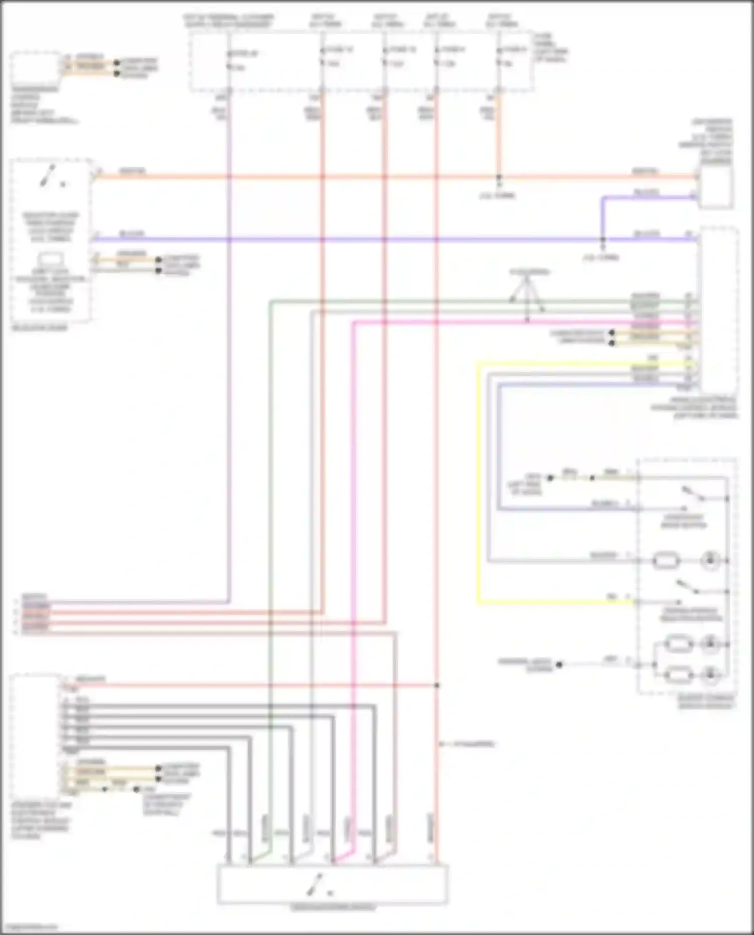 Wiring diagram shift lock solenoid, selector lever park position lock switch for Volkswagen Golf Mk7 facelift (2017-2021) (1 of 1)