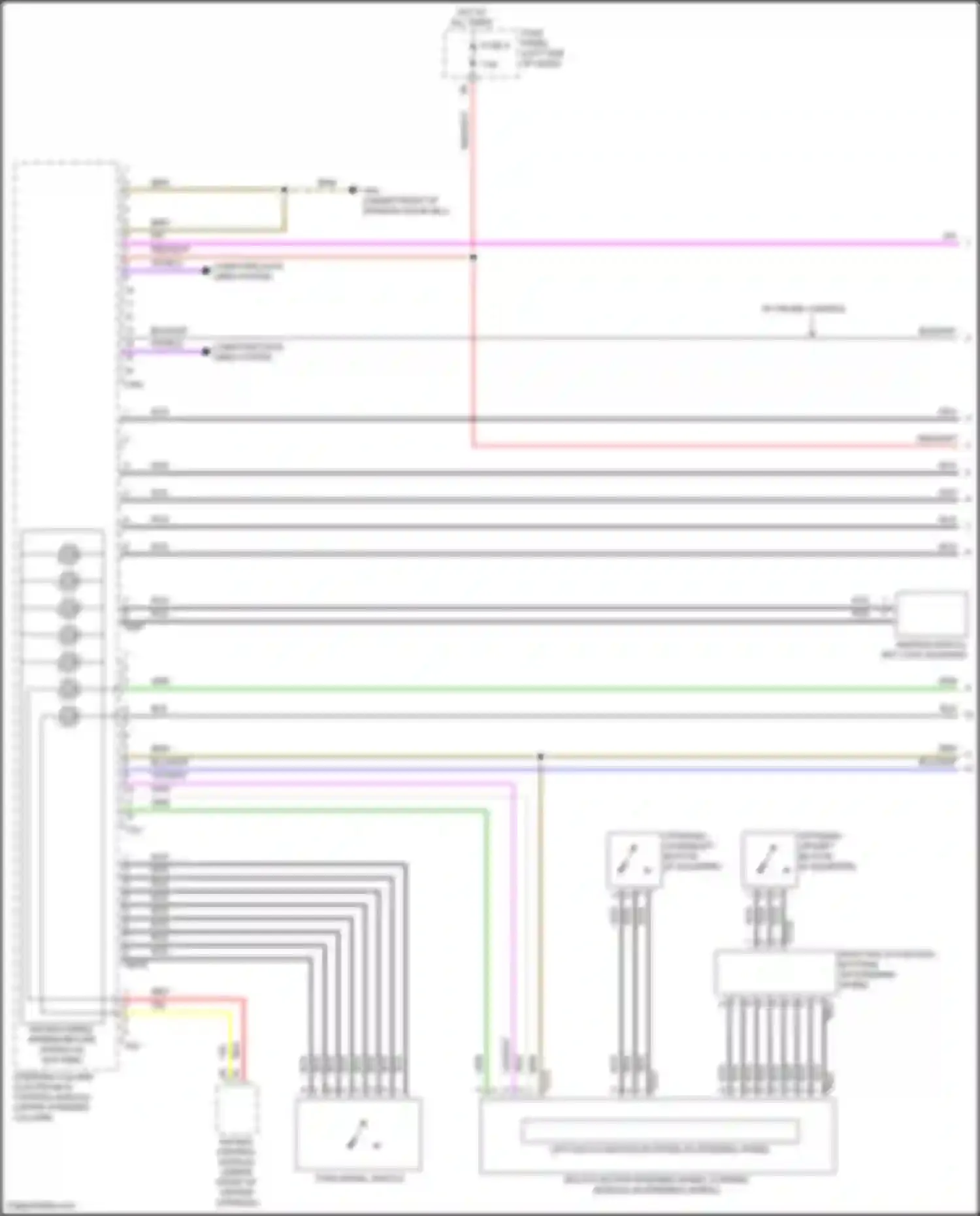Wiring diagram tiptronic downshift button for Volkswagen Golf Mk7 facelift (2017-2021) (2 of 2)