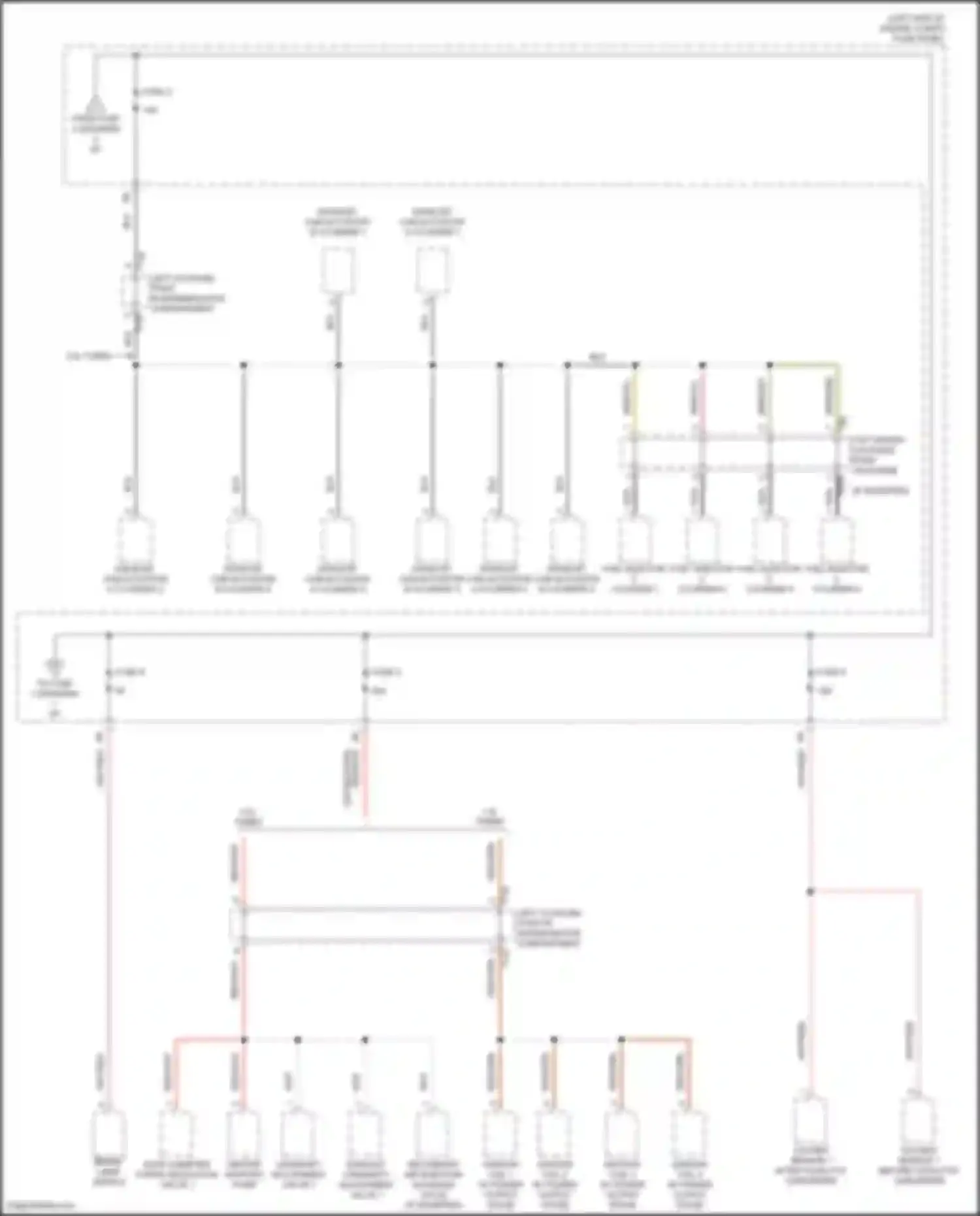 Wiring diagram top center coupling point on engine for Volkswagen Golf Mk7 facelift (2017-2021) (5 of 5)