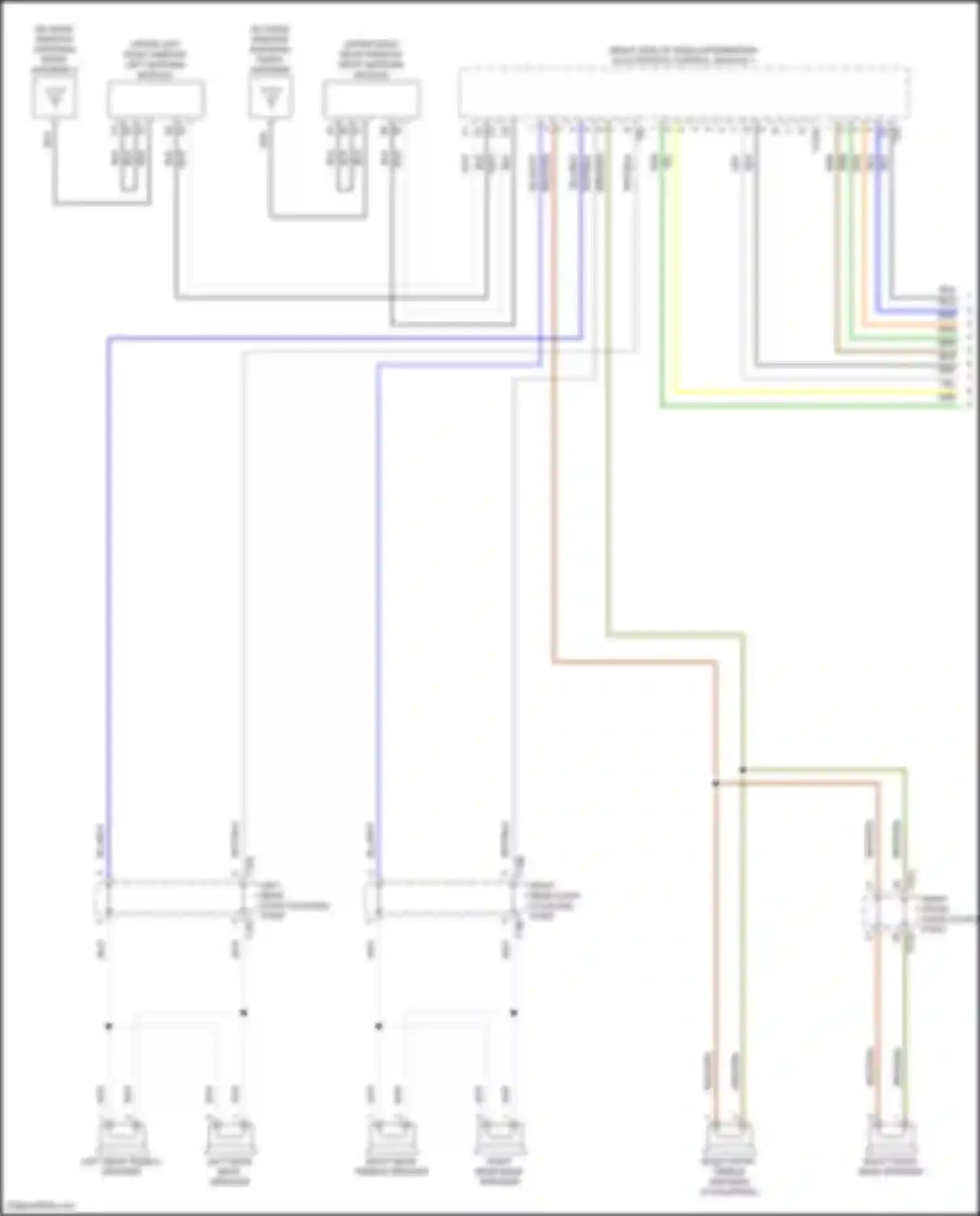 Wiring diagram upper left rear window left antenna module for Volkswagen Golf Mk7 facelift (2017-2021) (2 of 4)