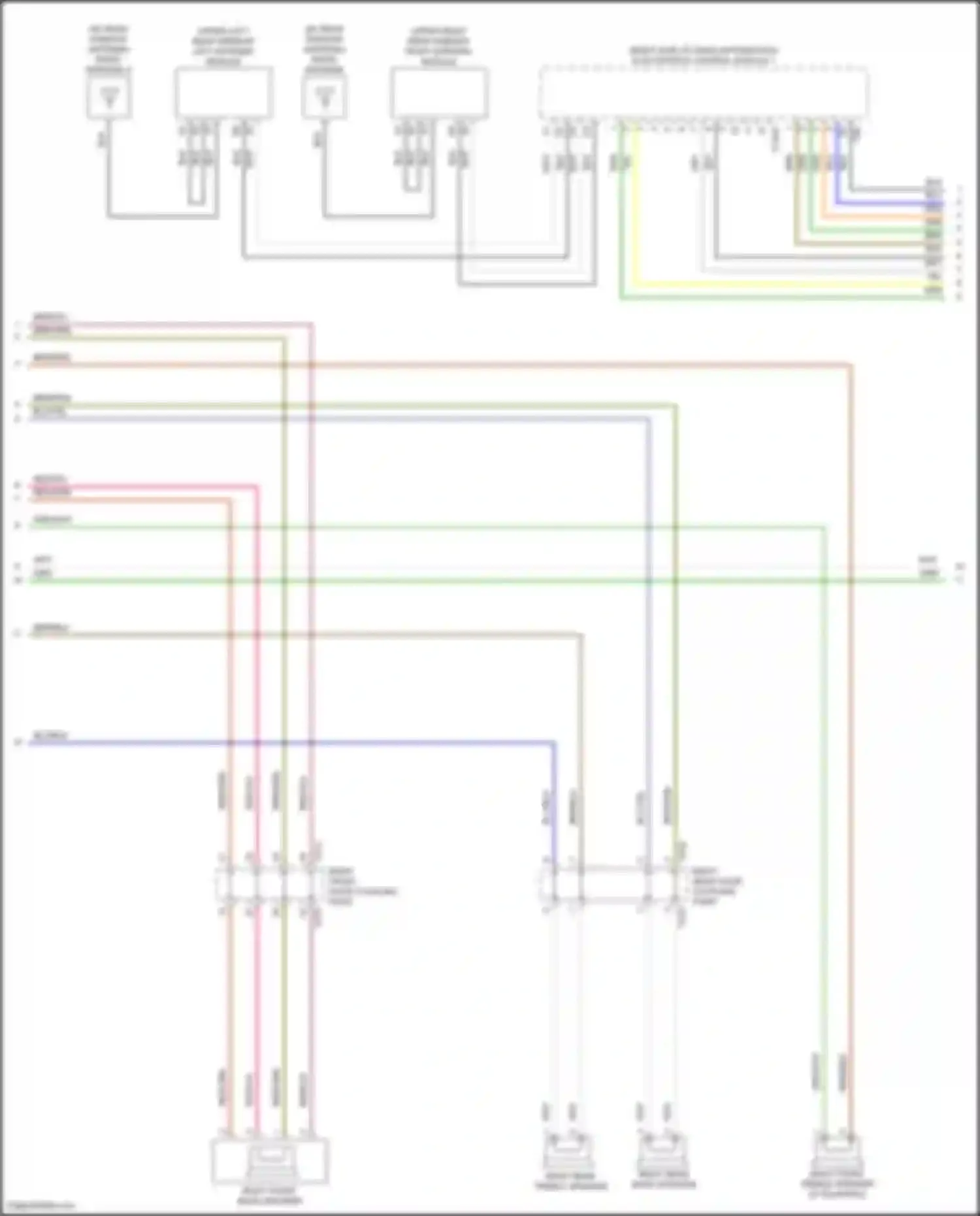 Wiring diagram upper left rear window left antenna module for Volkswagen Golf Mk7 facelift (2017-2021) (1 of 4)
