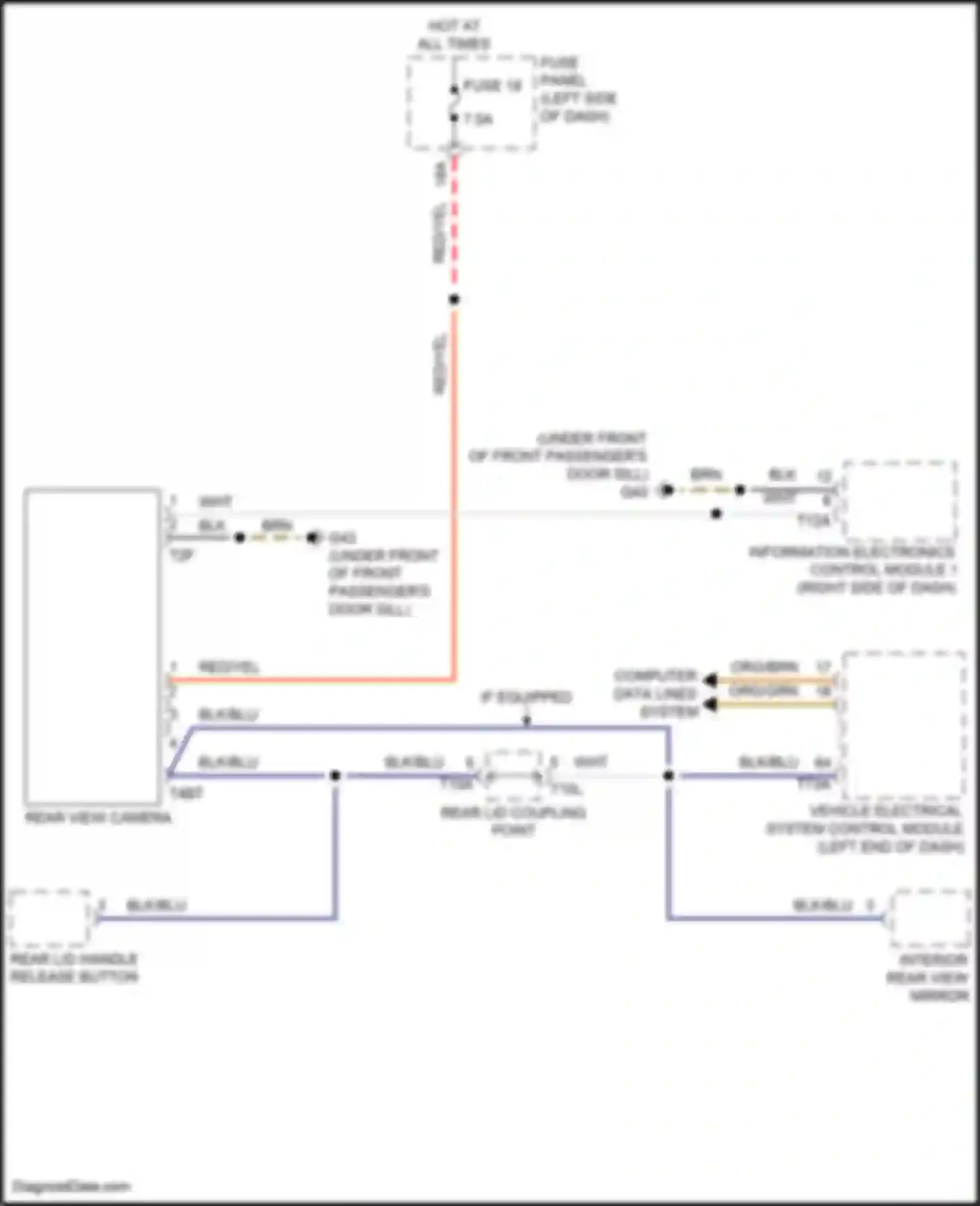 Wiring diagram vehicle electrical system control module for Volkswagen Golf Mk7 facelift (2017-2021) (6 of 36)