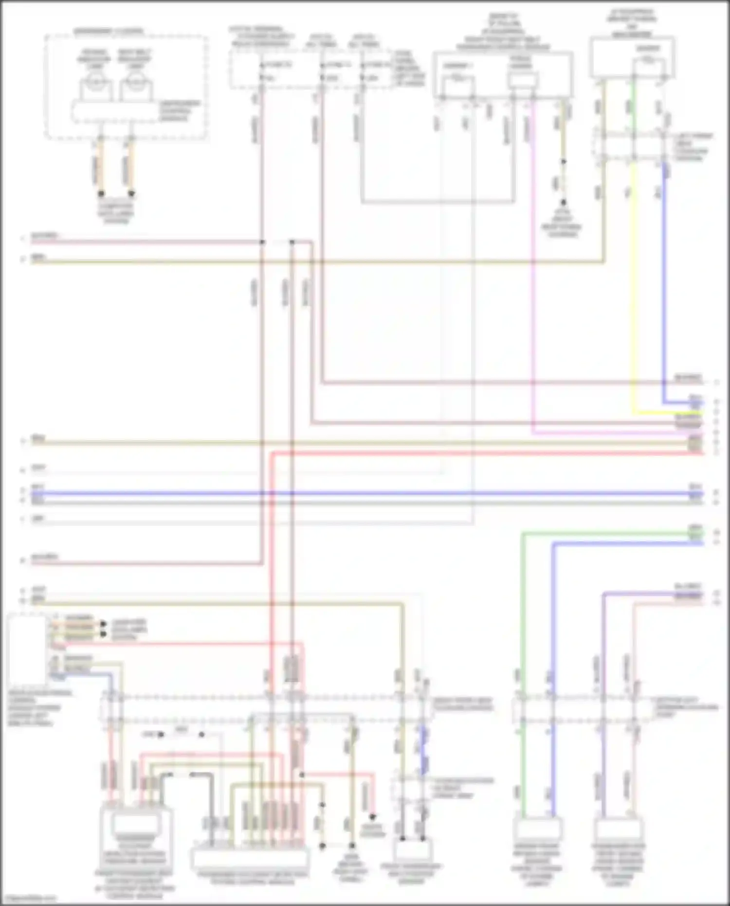 Golf Volkswagen Mk7 (2012-2017): Supplemental restraints circuit (2 of 3)