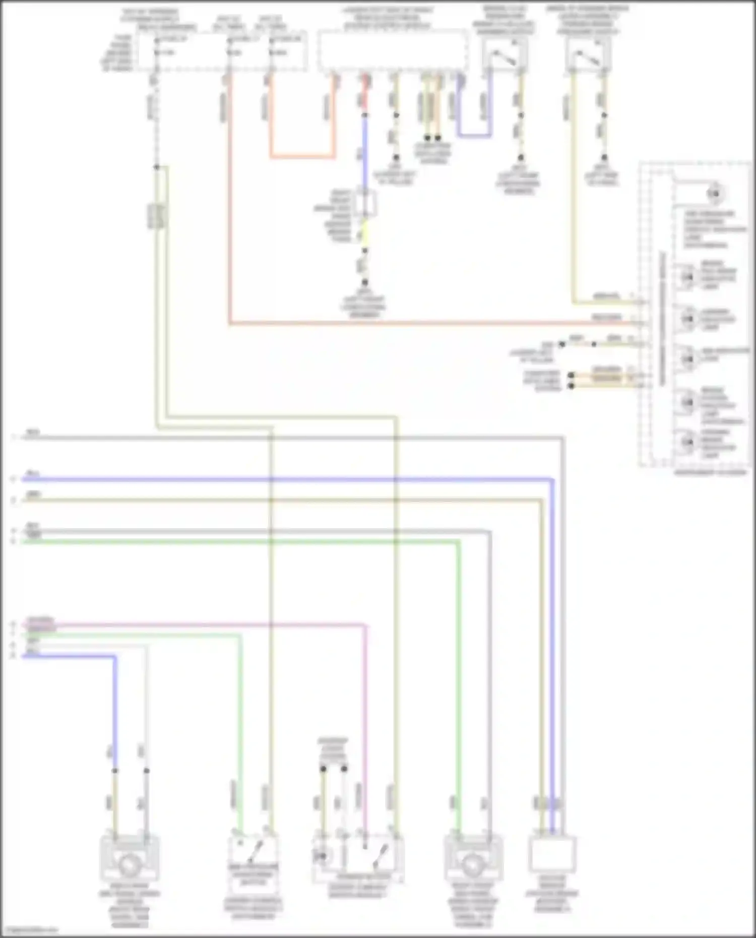 Wiring diagram asr/esp indicator lamp for Volkswagen Golf Mk7 (2012-2017) (2 of 2)