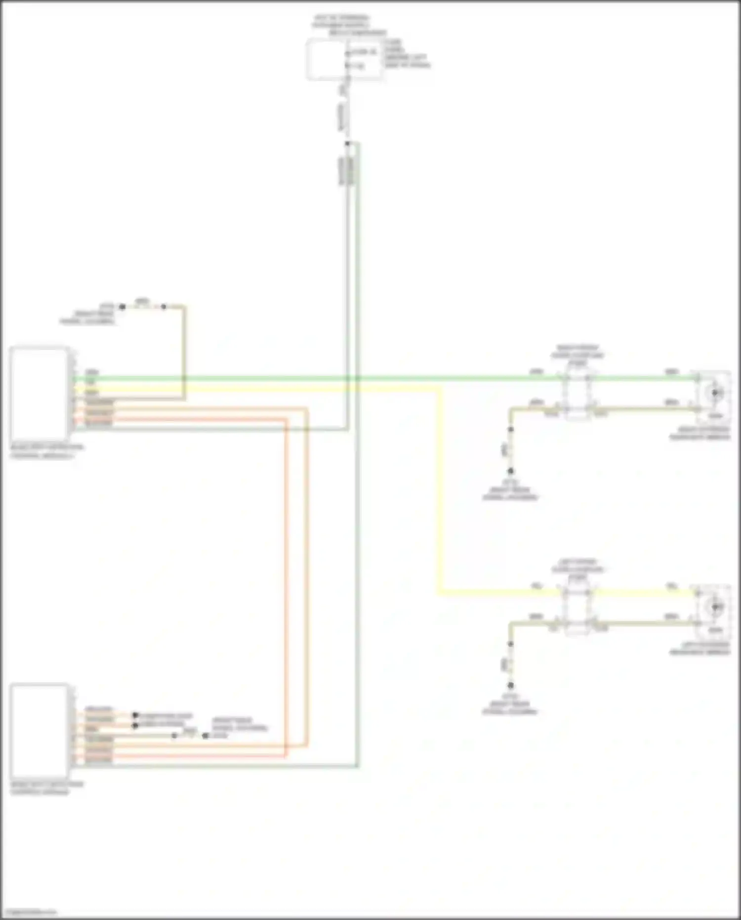 Wiring diagram blind spot detection control module 2 for Volkswagen Golf Mk7 (2012-2017) (1 of 2)