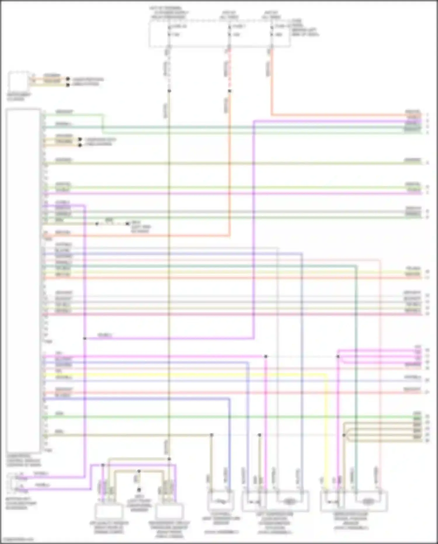 Wiring diagram bottom left coupling point in interior for Volkswagen Golf Mk7 (2012-2017) (1 of 28)