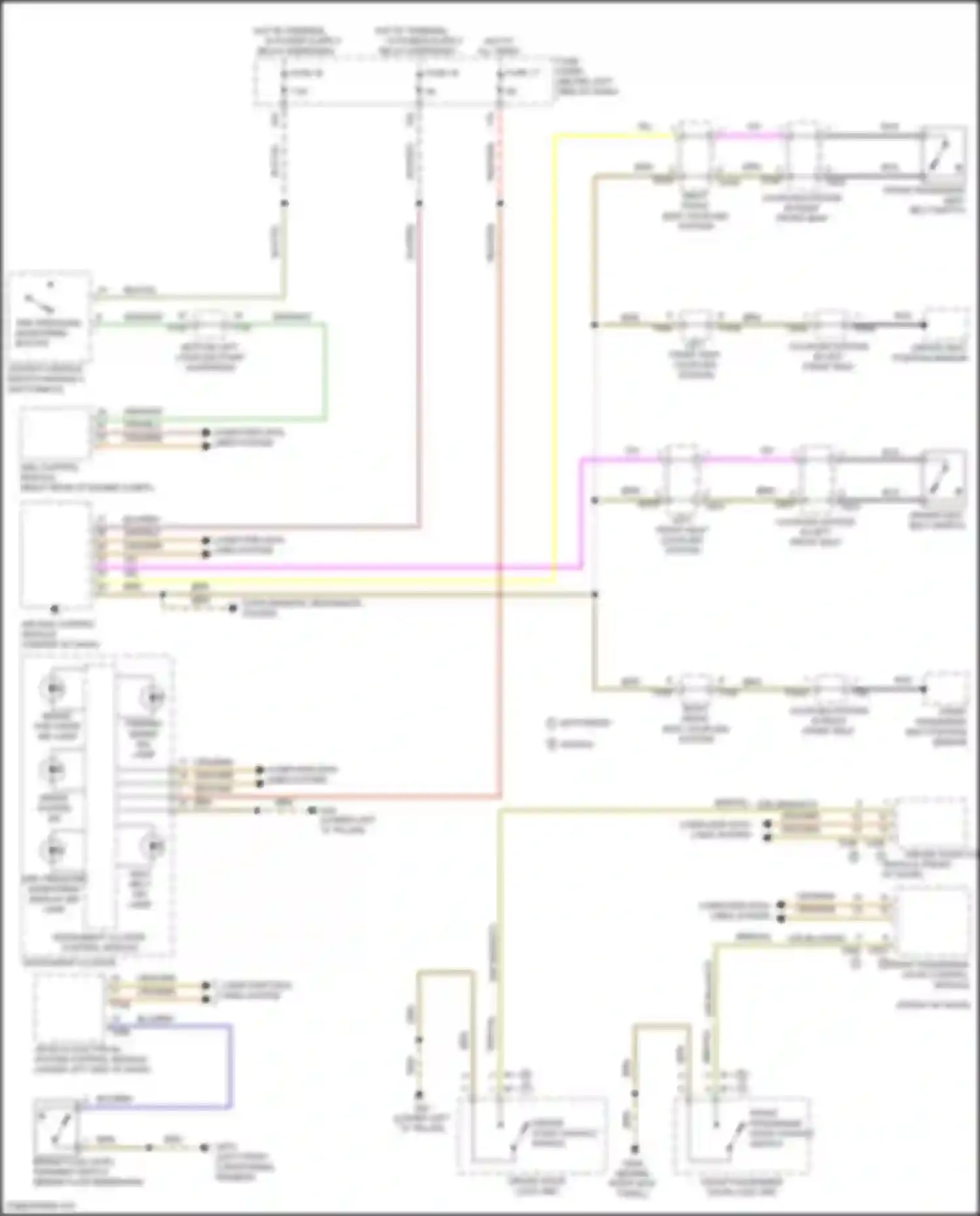Wiring diagram bottom left coupling point in interior for Volkswagen Golf Mk7 (2012-2017) (15 of 28)