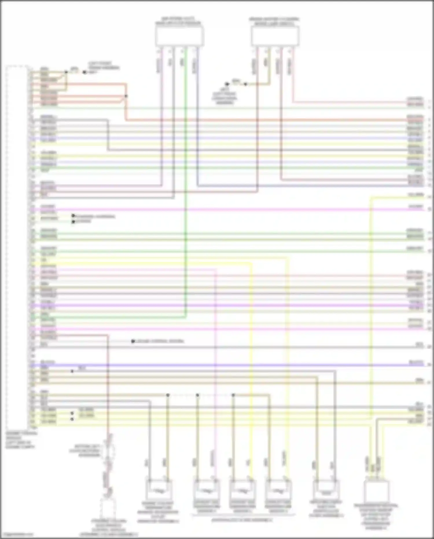 Wiring diagram bottom left coupling point in interior for Volkswagen Golf Mk7 (2012-2017) (25 of 28)