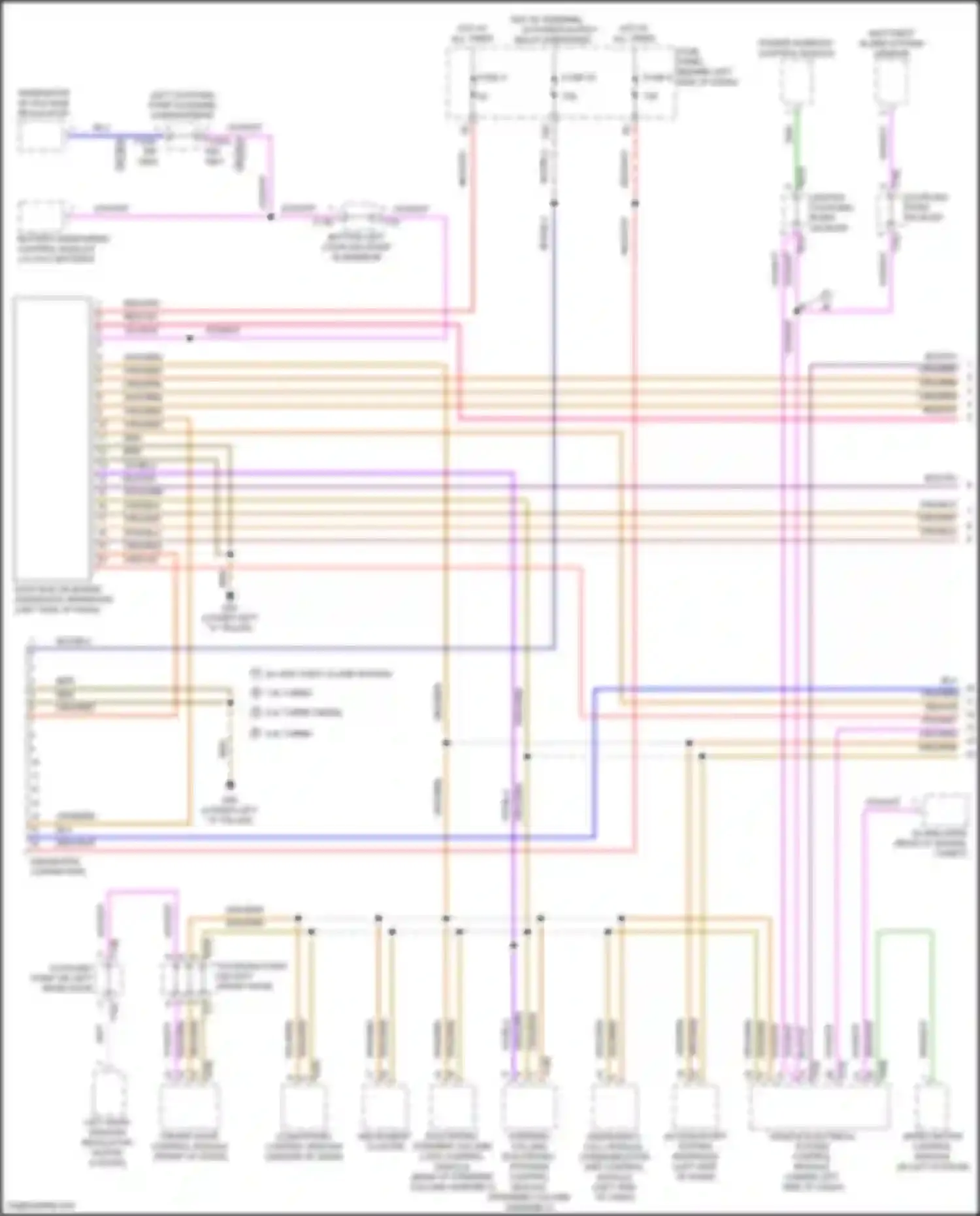 Wiring diagram bottom left coupling point in interior for Volkswagen Golf Mk7 (2012-2017) (11 of 28)