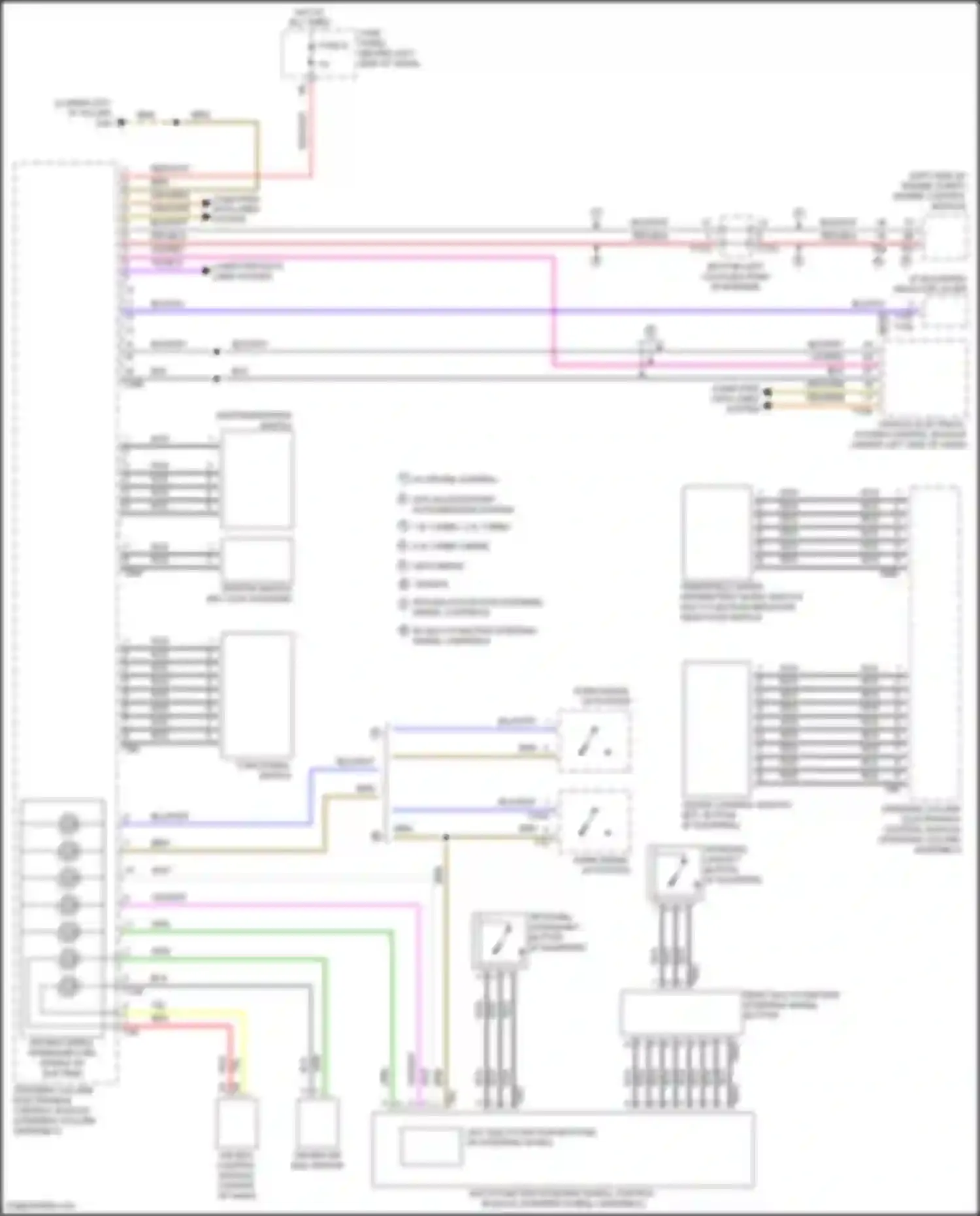 Wiring diagram bottom left coupling point in interior for Volkswagen Golf Mk7 (2012-2017) (14 of 28)