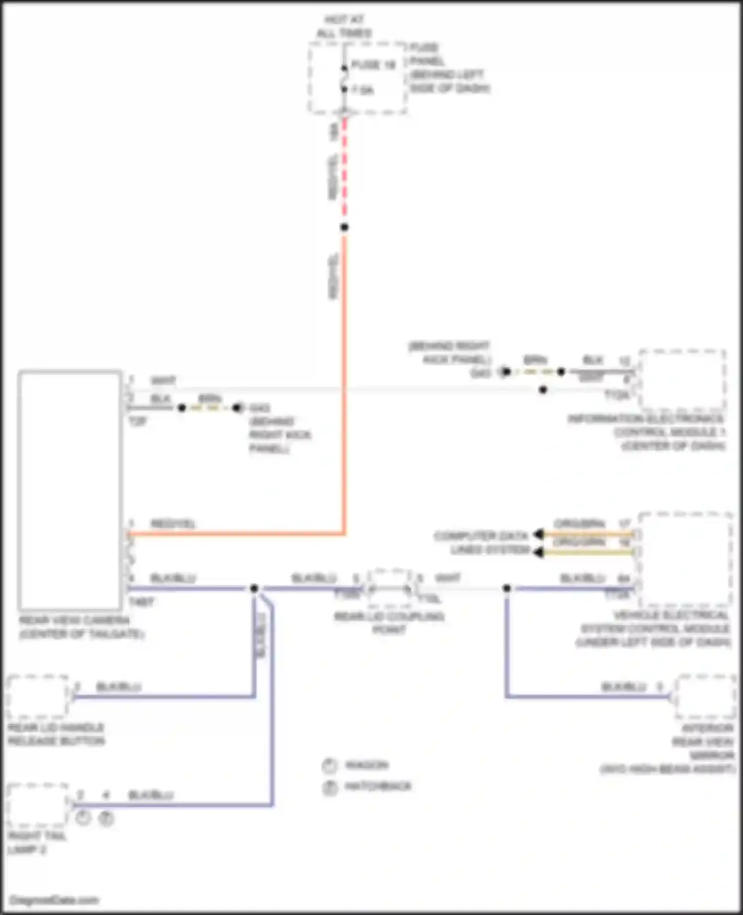 Wiring diagram computer data lines system for Volkswagen Golf Mk7 (2012-2017) (49 of 79)
