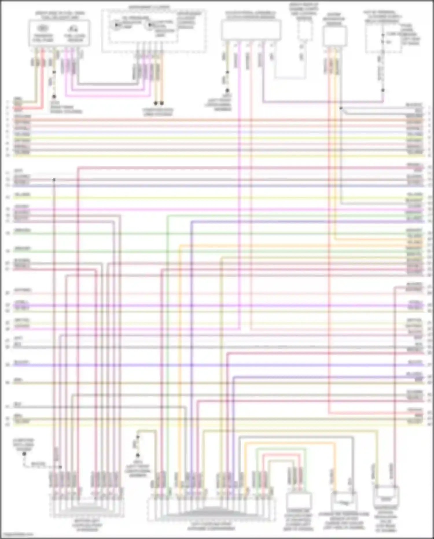 Wiring diagram computer data lines systems for Volkswagen Golf Mk7 (2012-2017) (3 of 3)
