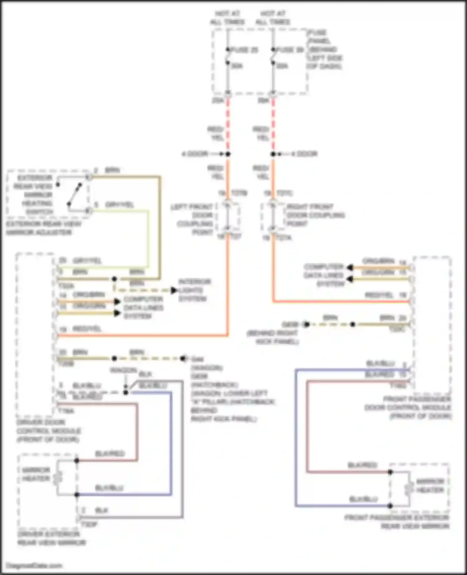 Wiring diagram fuse panel c for Volkswagen Golf Mk7 (2012-2017) (16 of 60)