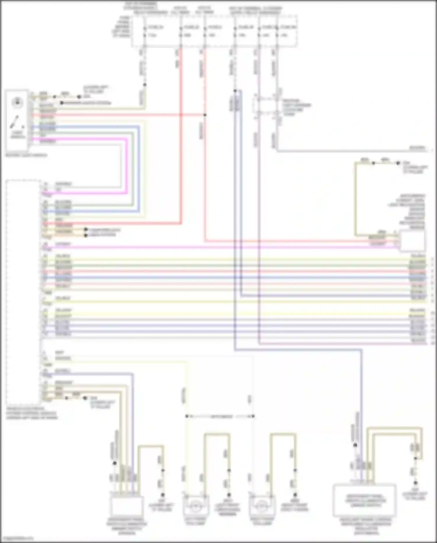 Wiring diagram headlamp range control, instrument illumination regulator for Volkswagen Golf Mk7 (2012-2017) (1 of 3)