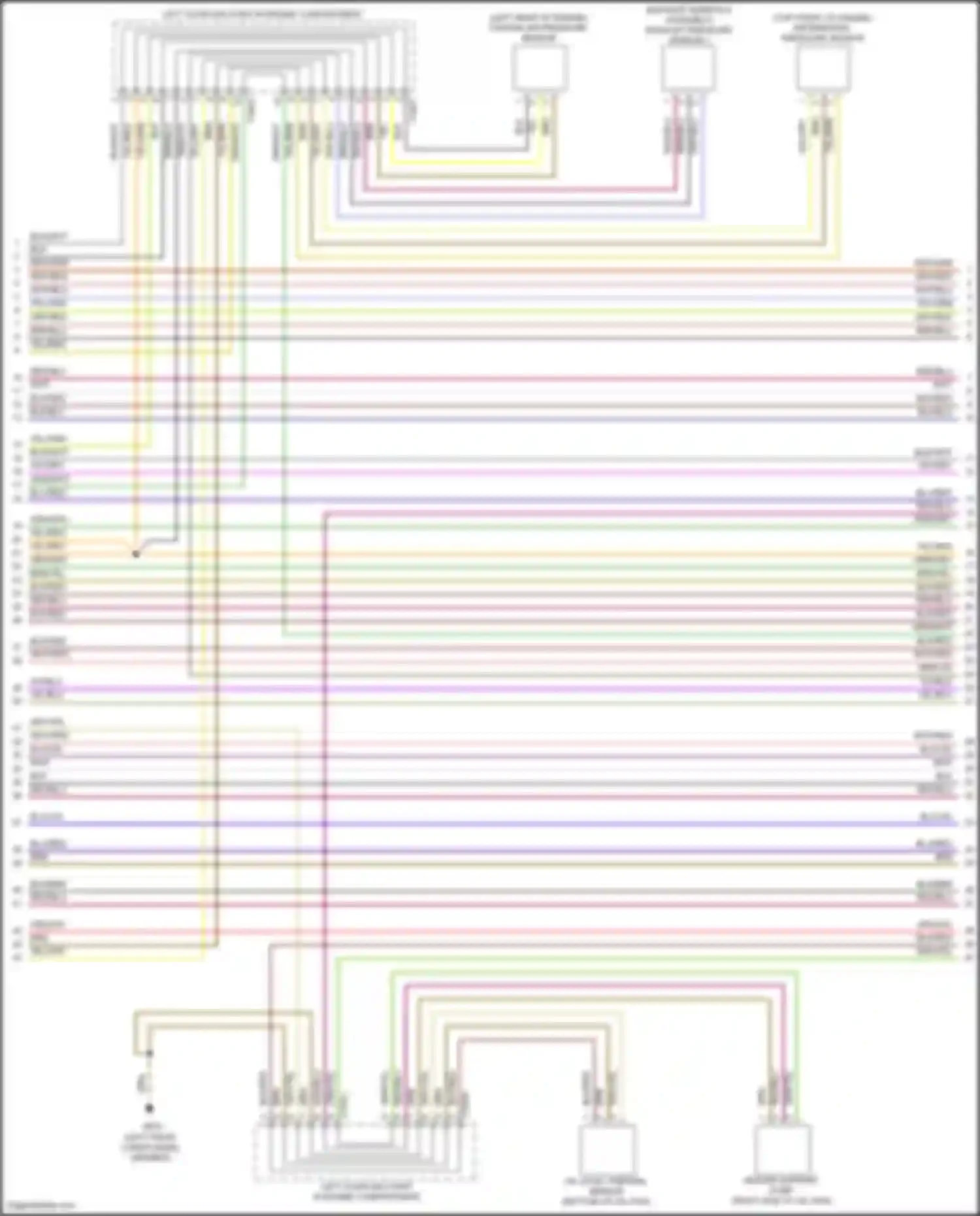 Wiring diagram left coupling point in engine compartment for Volkswagen Golf Mk7 (2012-2017) (28 of 29)