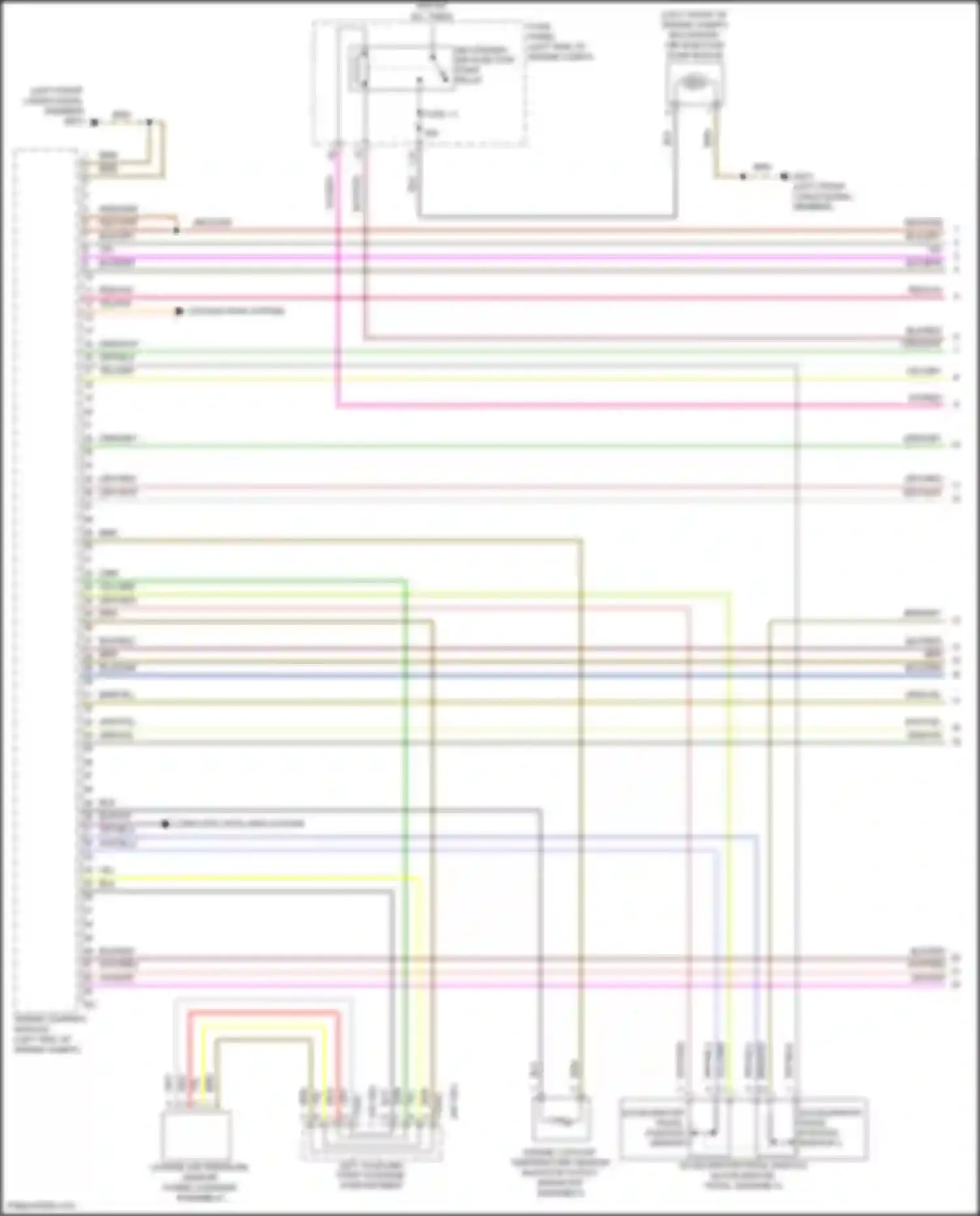 Wiring diagram left coupling point in engine compartment for Volkswagen Golf Mk7 (2012-2017) (21 of 29)