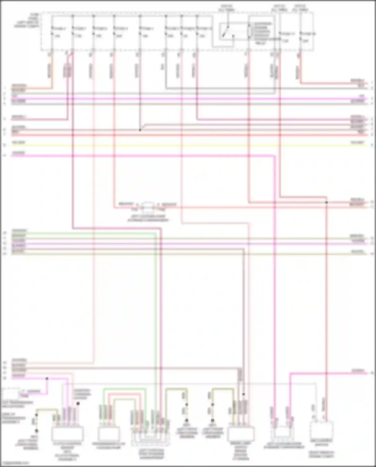 Wiring diagram left coupling point in engine compartment for Volkswagen Golf Mk7 (2012-2017) (23 of 29)