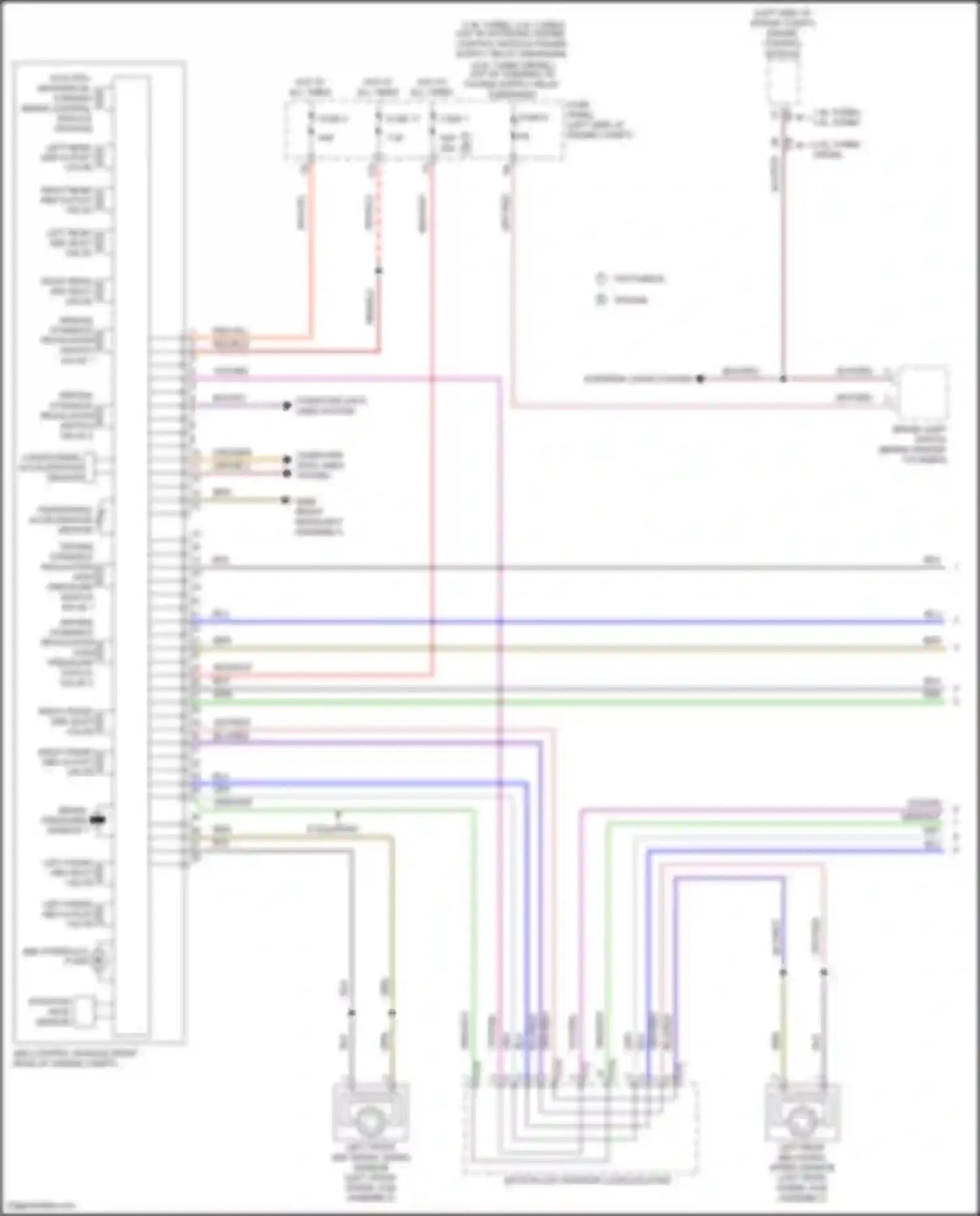Wiring diagram longitudinal acceleration sensor for Volkswagen Golf Mk7 (2012-2017) (2 of 2)